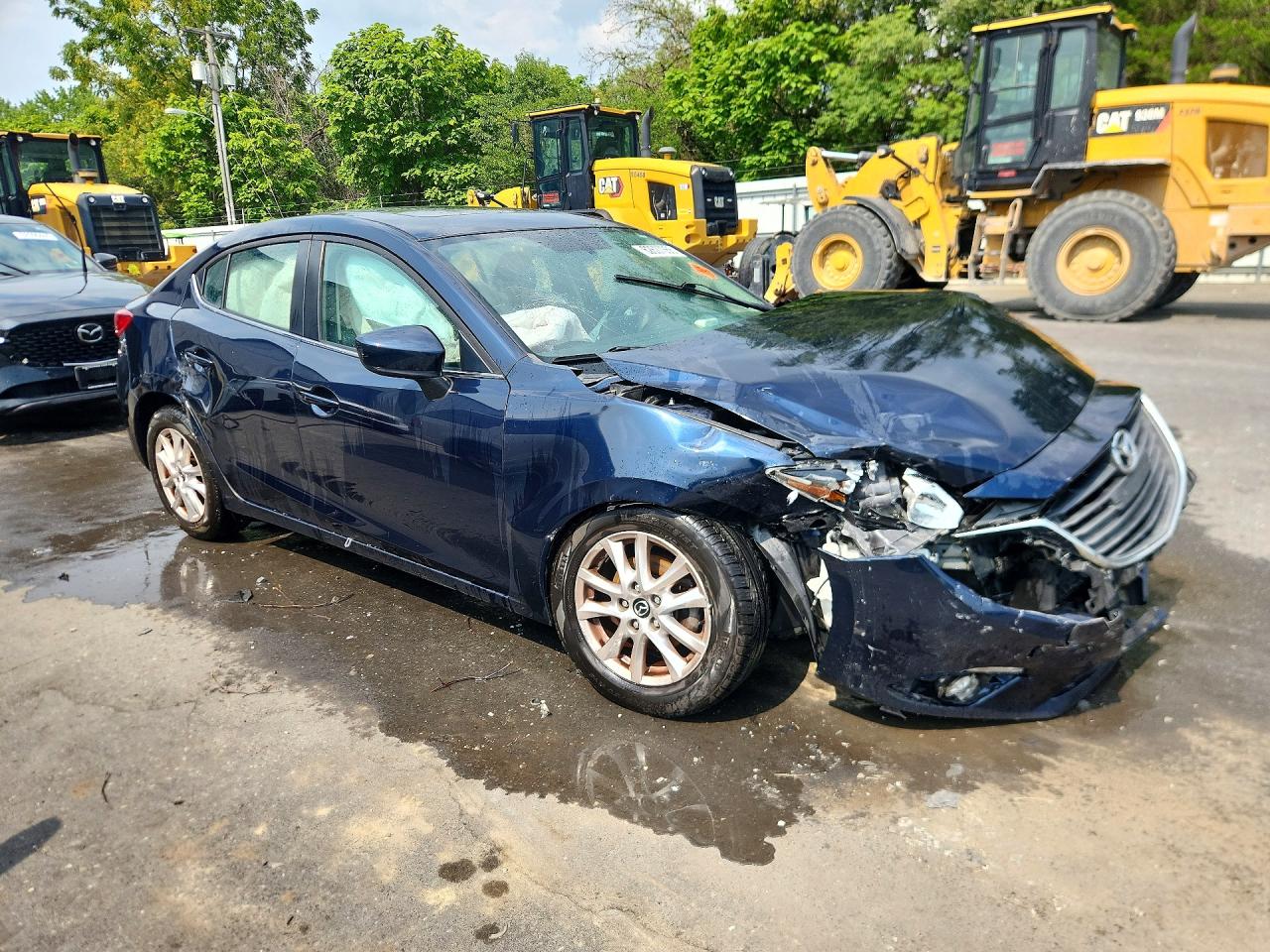 2015 Mazda 3 Grand Touring Blue vin: 3MZBM1W77FM138645