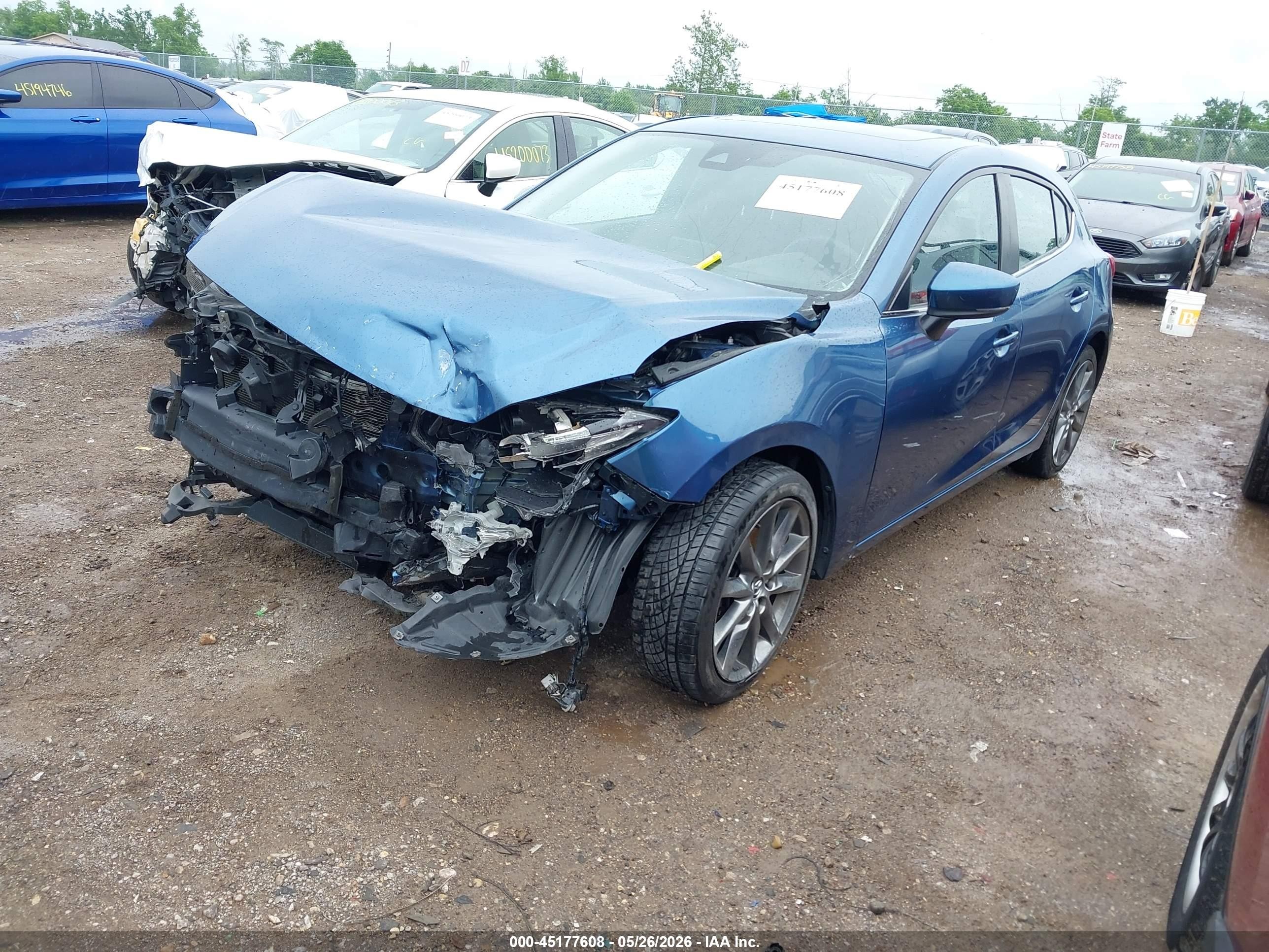 2018 Mazda Mazda3 Touring Синий vin: 3MZBN1L31JM172569