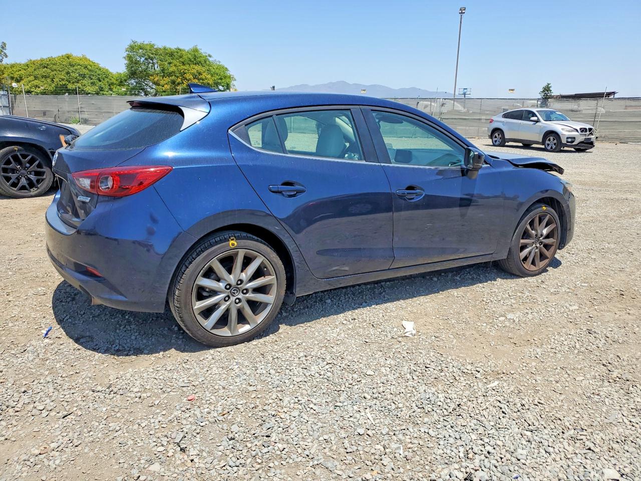 2018 Mazda 3 Grand Touring Blue vin: 3MZBN1M38JM273221