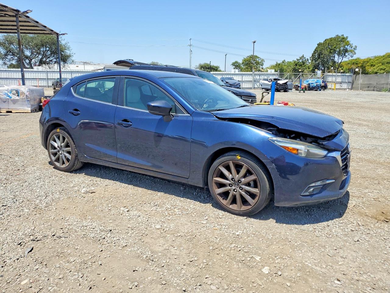 2018 Mazda 3 Grand Touring Blue vin: 3MZBN1M38JM273221