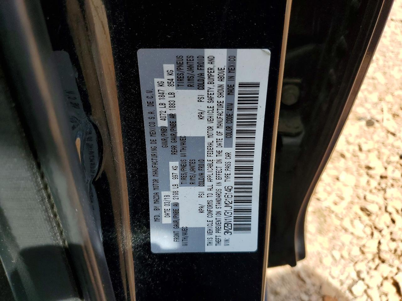 2018 Mazda 3 Touring Черный vin: 3MZBN1V31JM216146