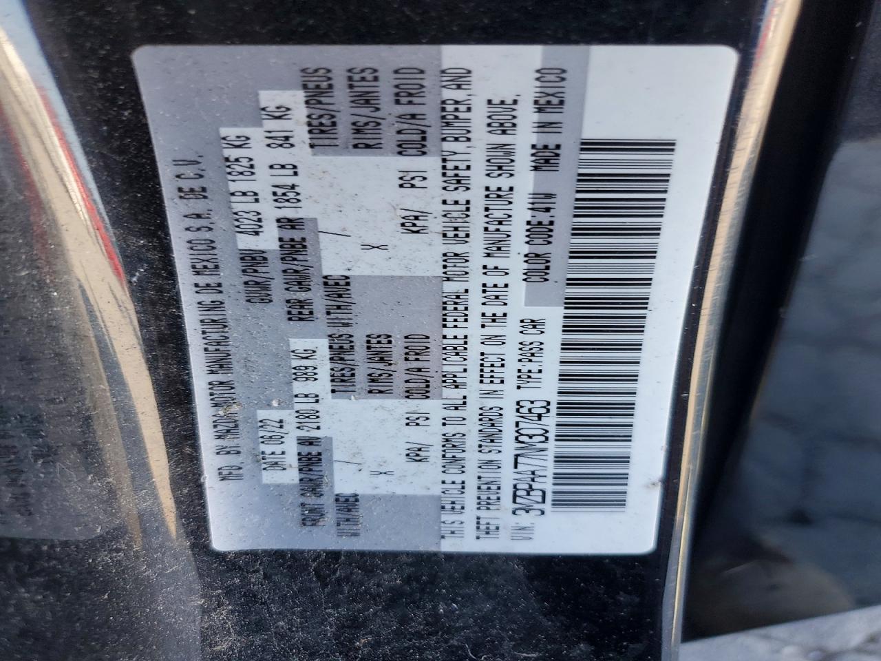 2022 Mazda 3 Black vin: 3MZBPAA77NM307463