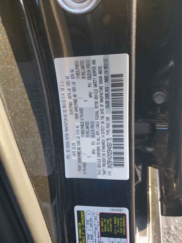 2025 Mazda 3 Preferred Черный vin: 3MZBPACM2SM469175