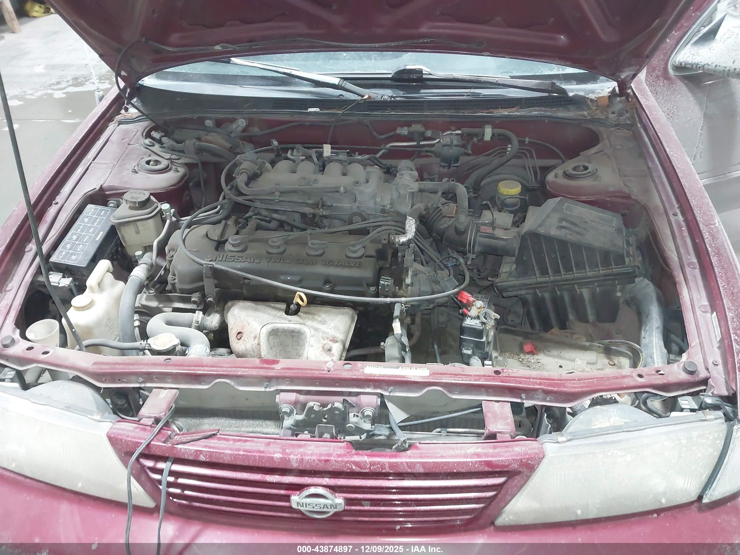 1997 Nissan Sentra Gle/gxe/xe Red vin: 3N1AB41D1VL024490