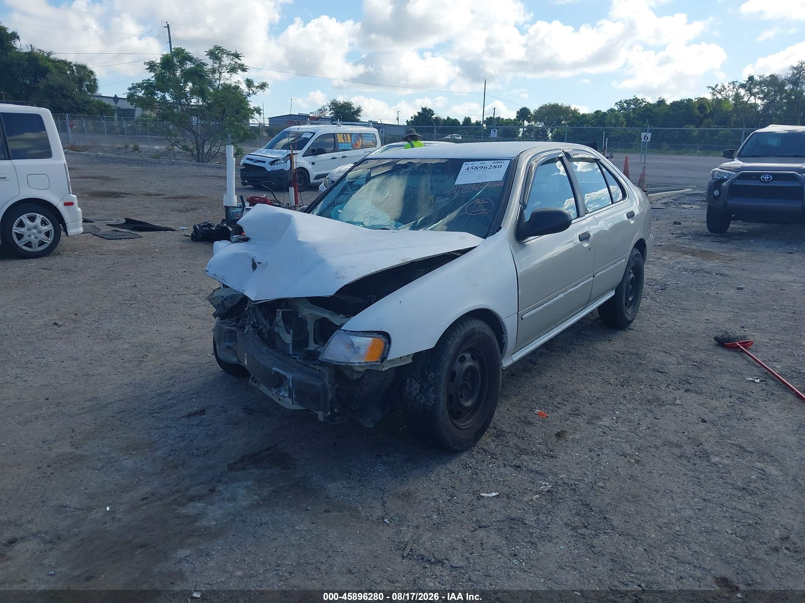 1998 Nissan Sentra Gxe/xe White vin: 3N1AB41D1WL058124