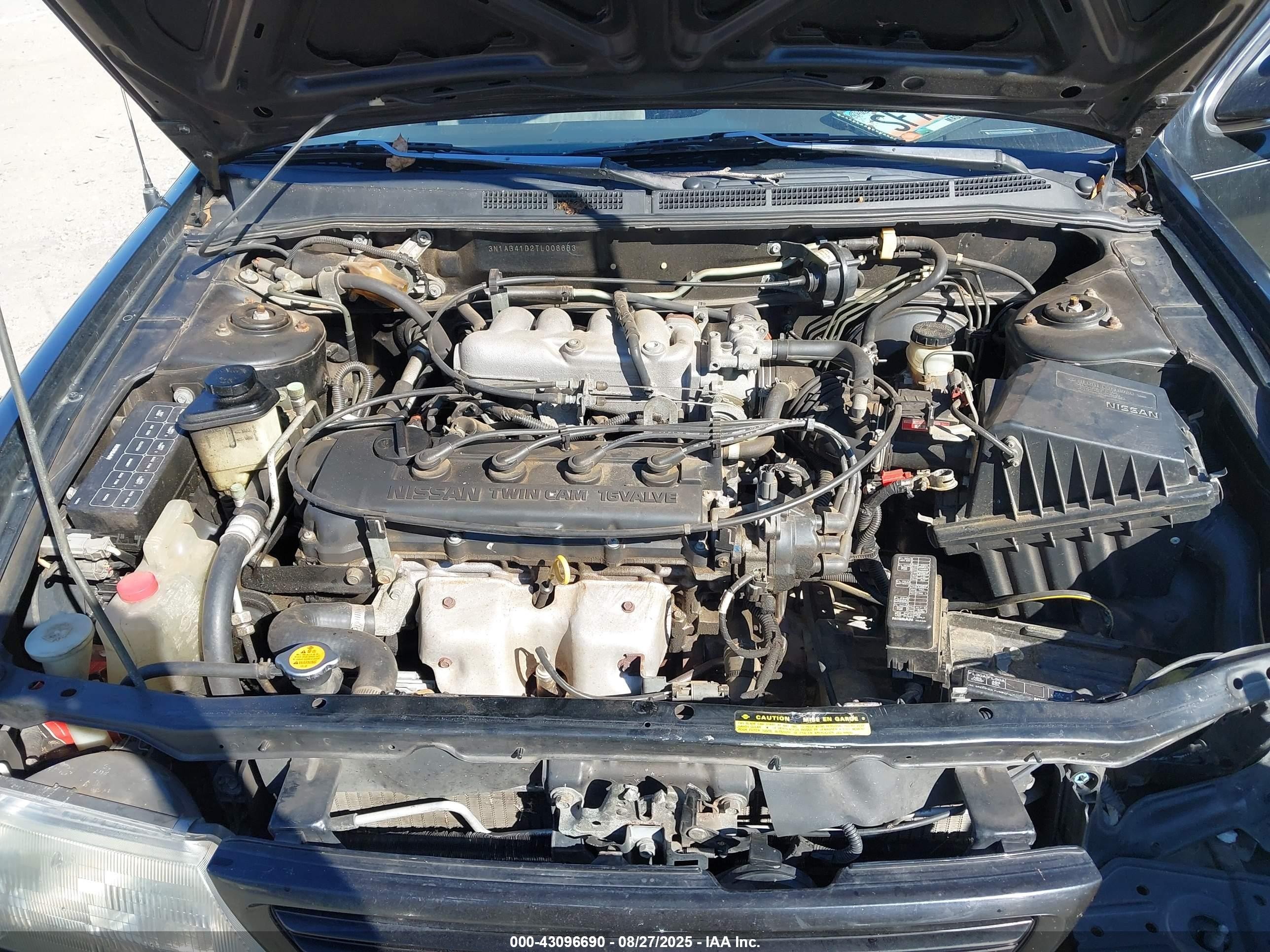 1996 Nissan Sentra Xe/gxe Черный vin: 3N1AB41D2TL008683