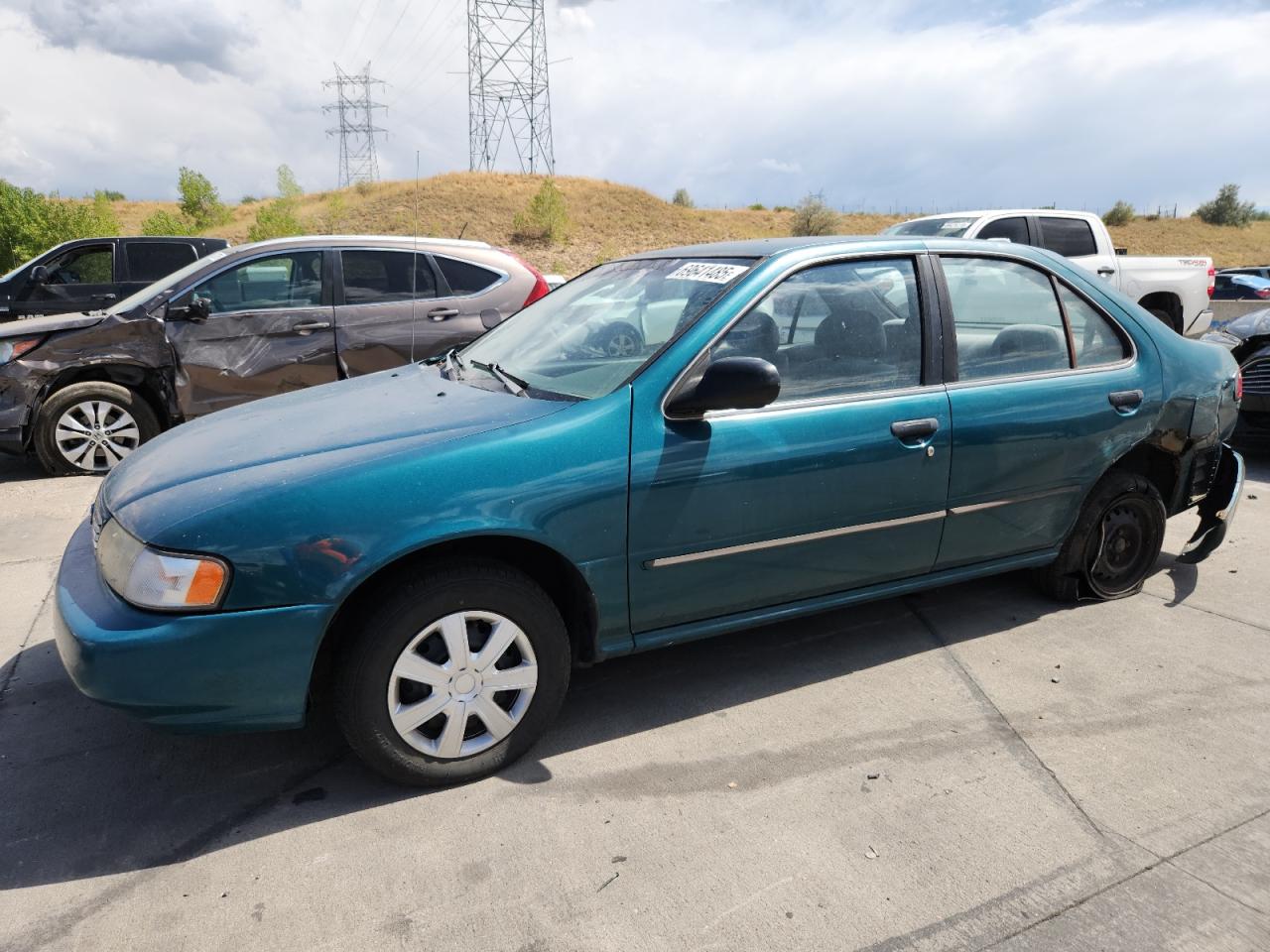 1997 Nissan Sentra Xe Green vin: 3N1AB41D5VL009751