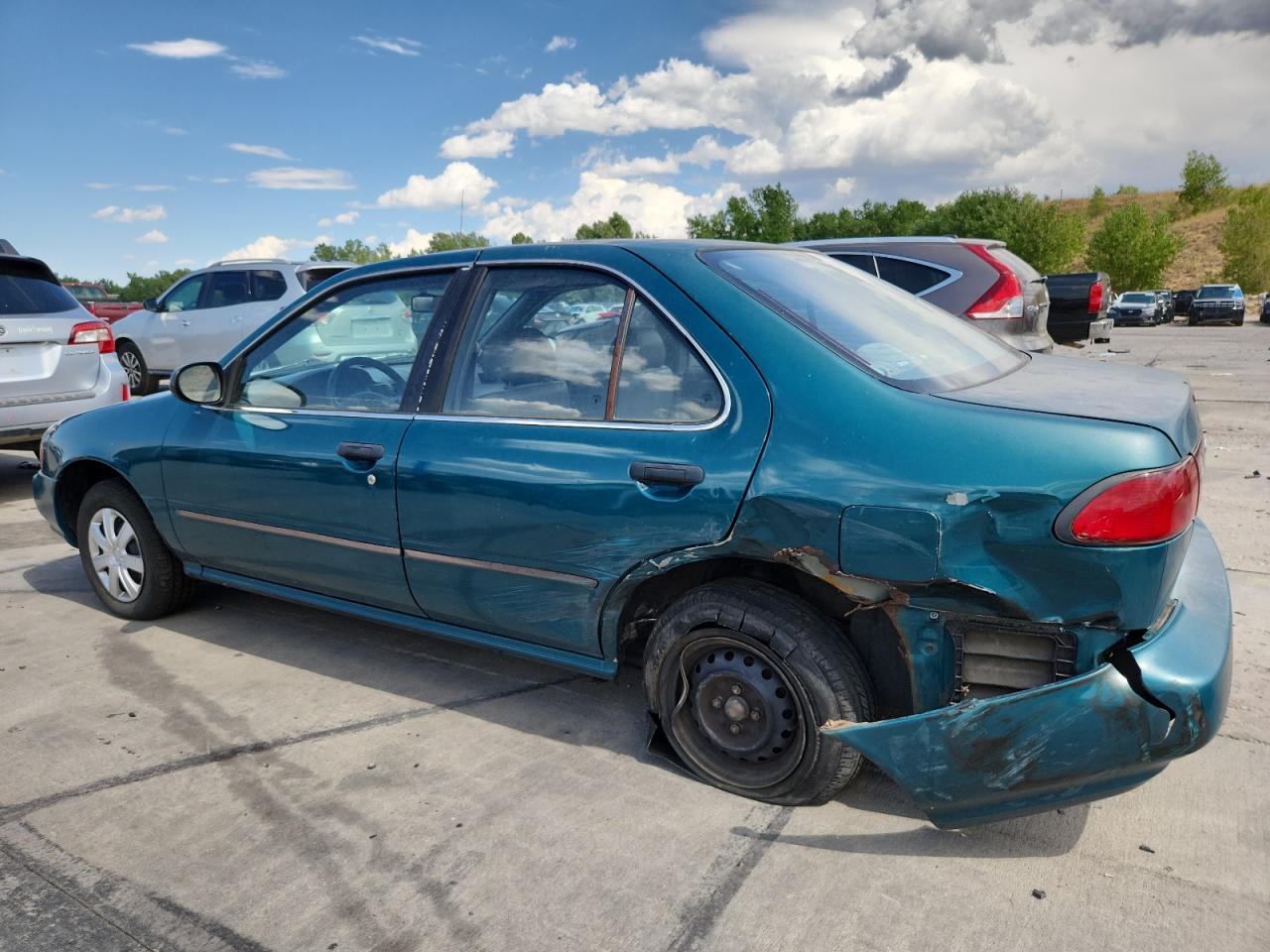 1997 Nissan Sentra Xe Green vin: 3N1AB41D5VL009751