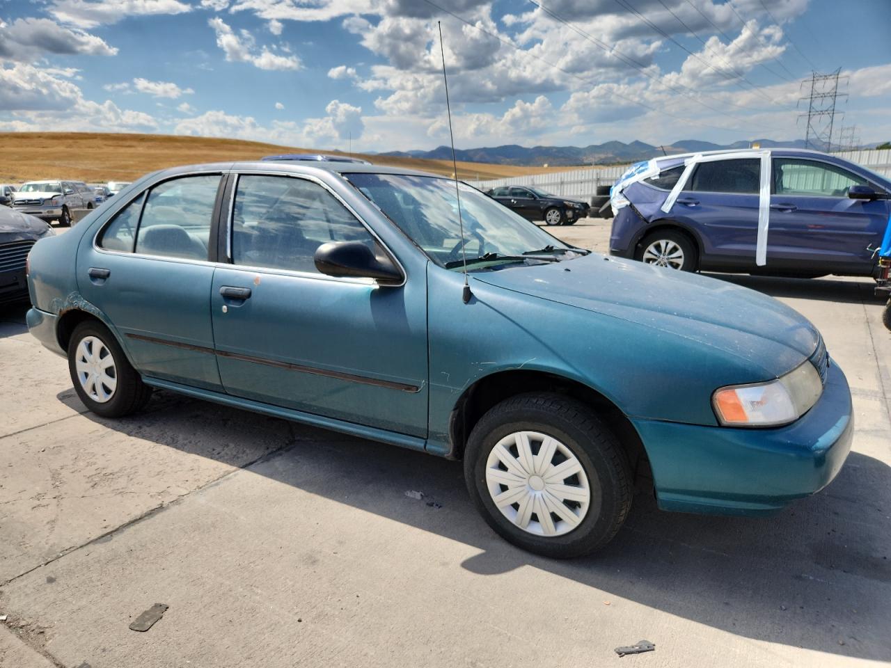 1997 Nissan Sentra Xe Green vin: 3N1AB41D5VL009751