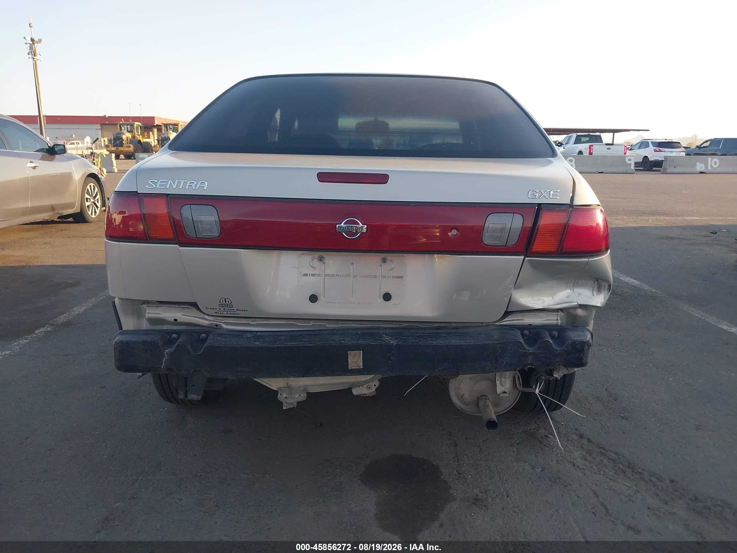 1998 Nissan Sentra Gxe/xe Silver vin: 3N1AB41D5WL056165
