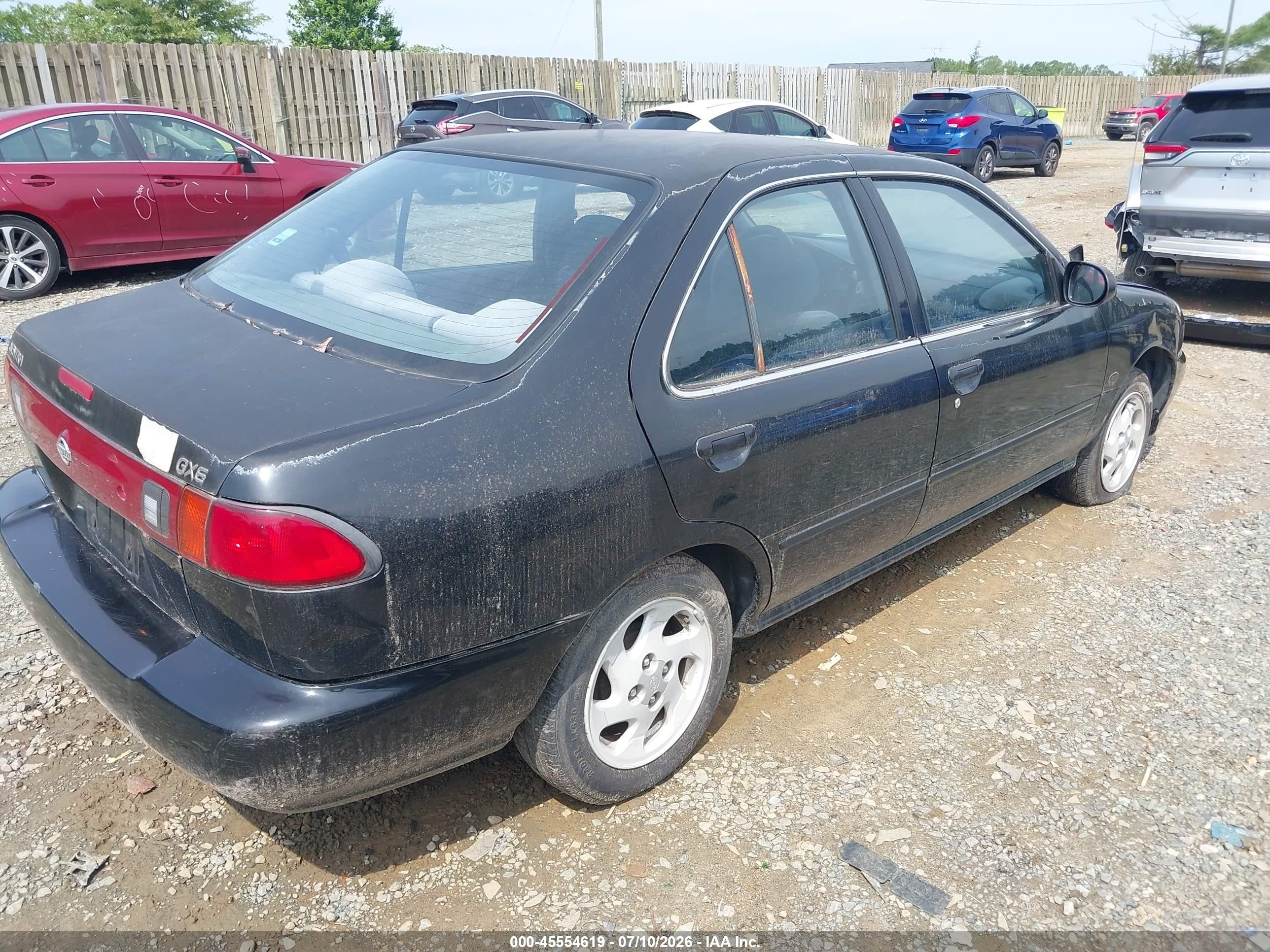 1999 Nissan Sentra Gxe/xe Black vin: 3N1AB41D5XL080757