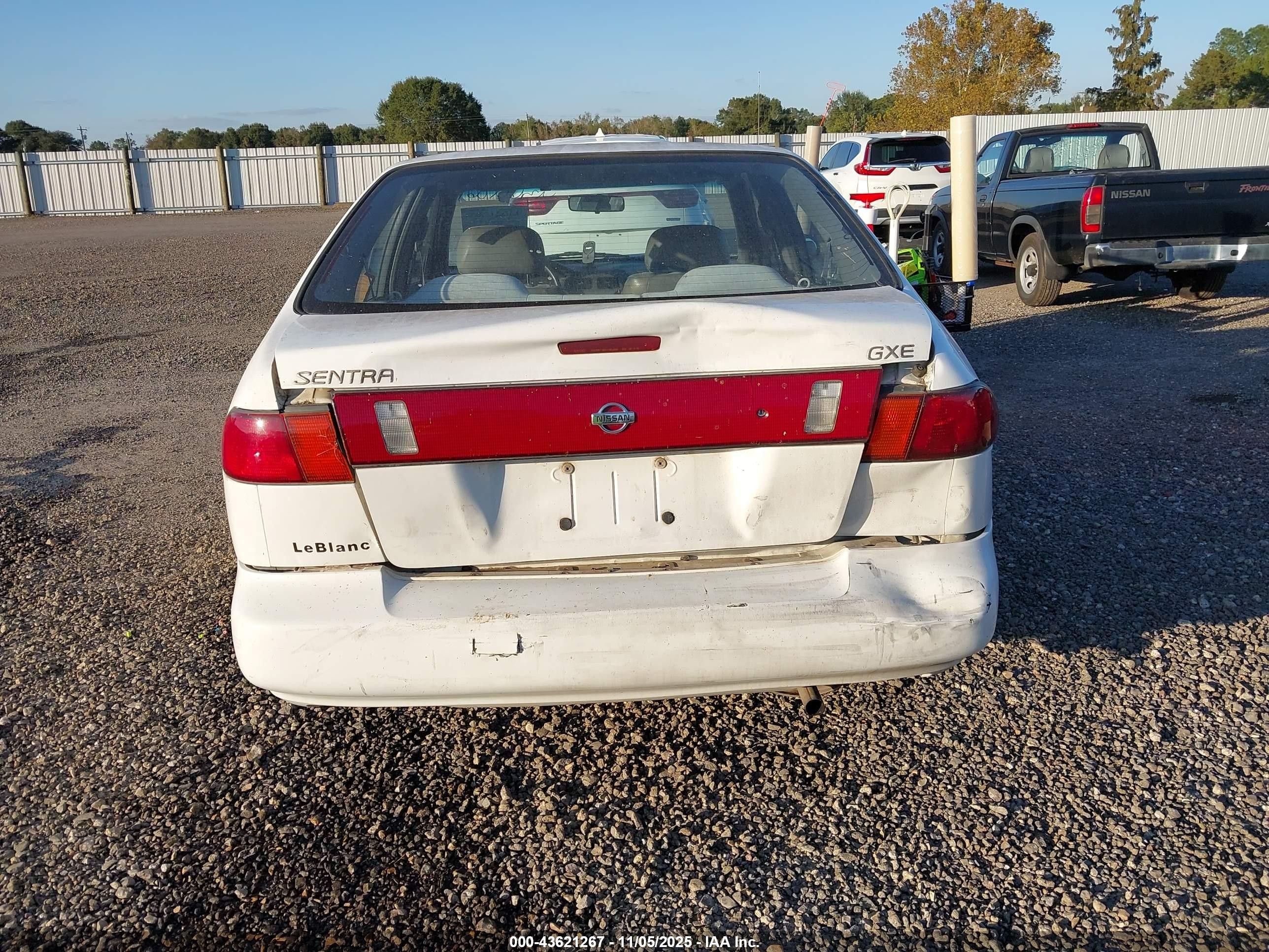 1997 Nissan Sentra Gle/gxe/xe White vin: 3N1AB41D7VL005524