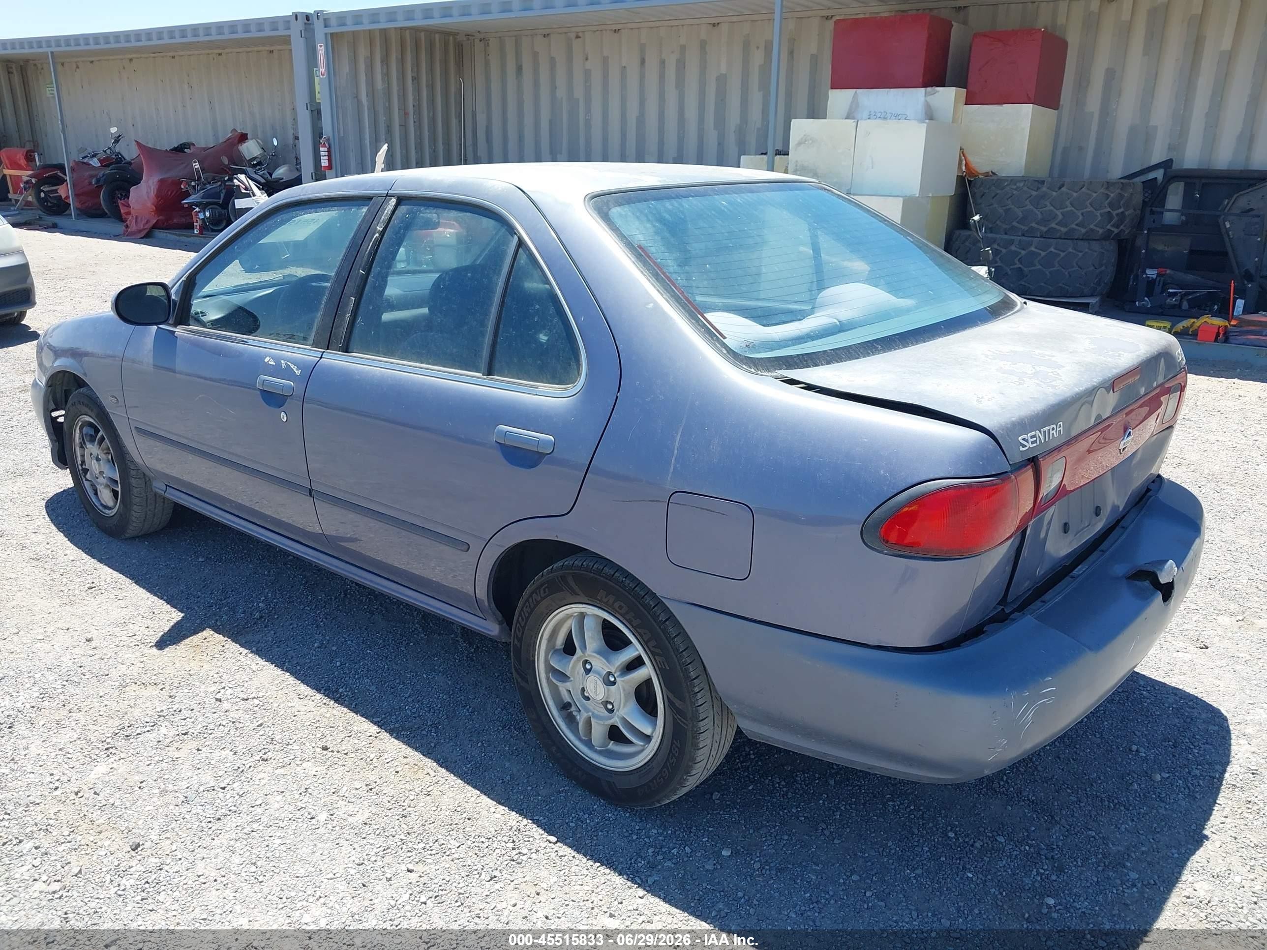 1999 Nissan Sentra Gxe/xe Blue vin: 3N1AB41D7XL109000