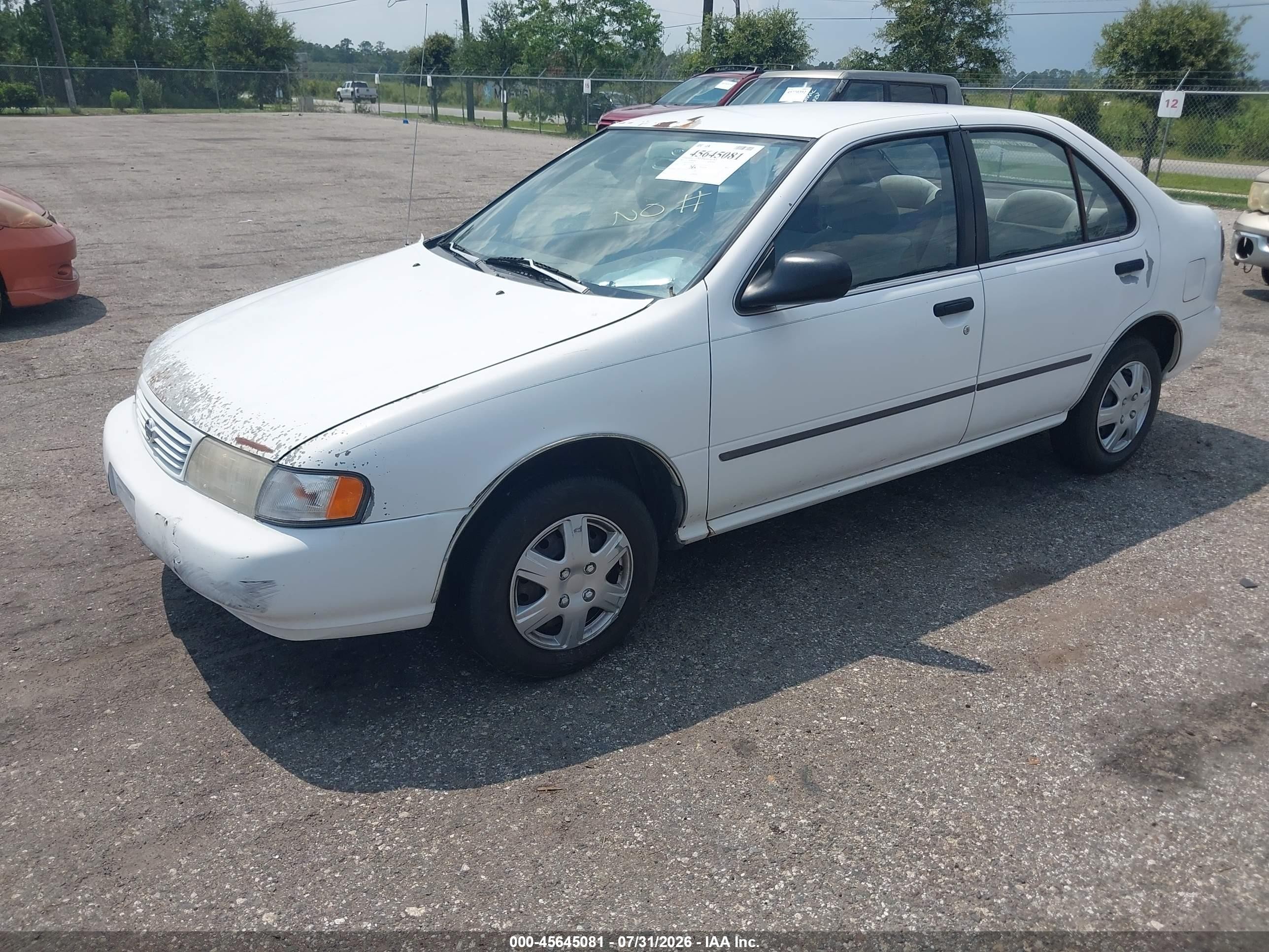 1997 Nissan Sentra Gle/gxe/xe Белый vin: 3N1AB41D9VL025046