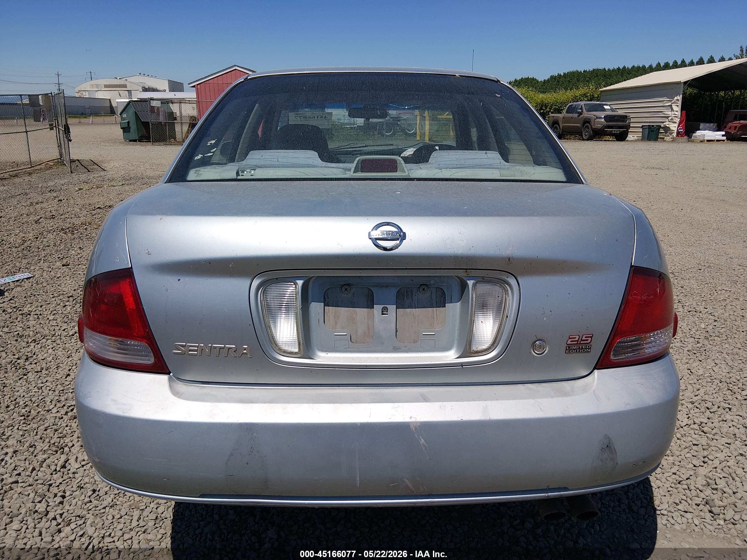 2003 Nissan Sentra Gxe Limited Edition Серебряный vin: 3N1AB51A03L734876