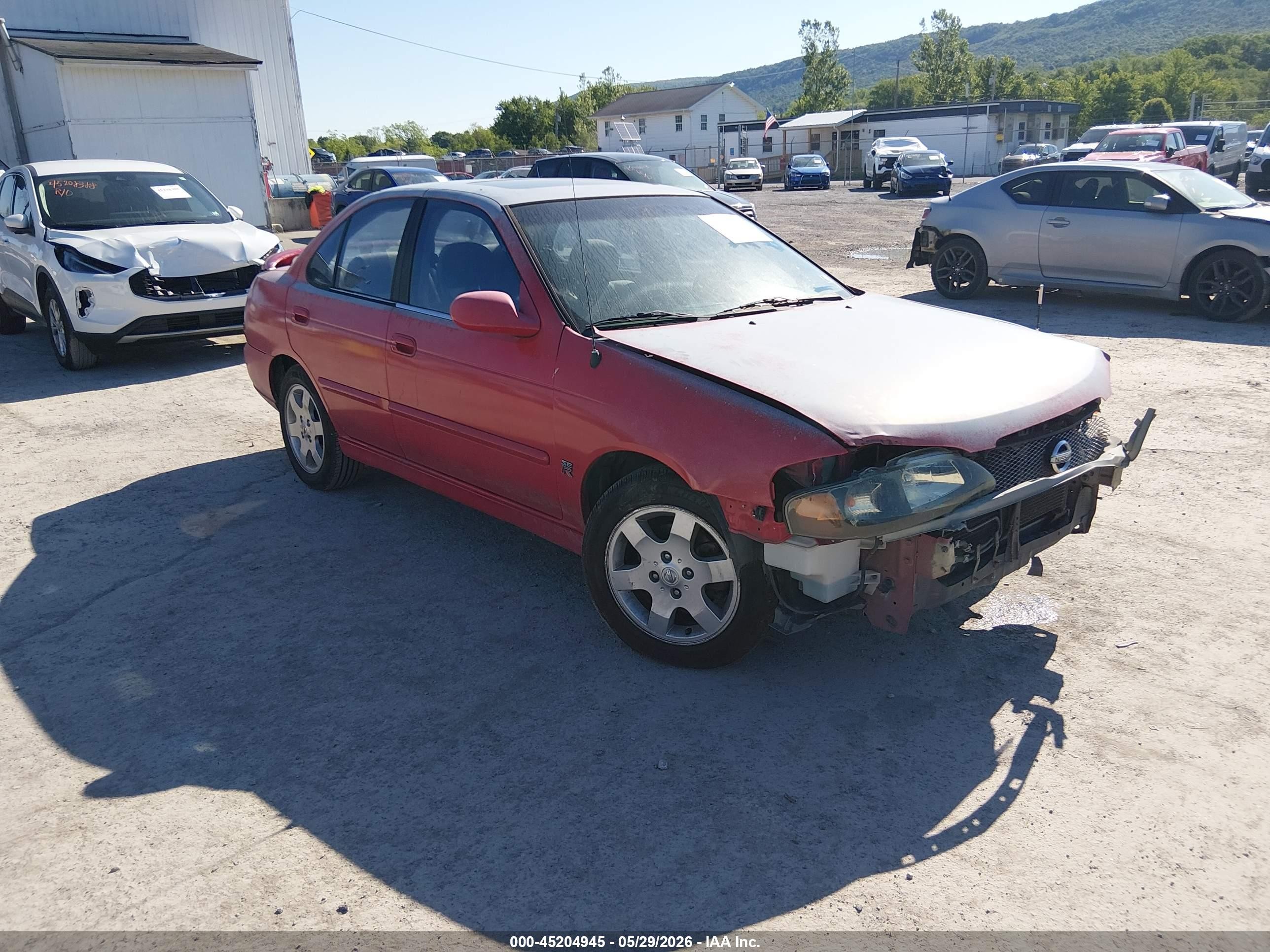 2003 Nissan Sentra Se-r Red vin: 3N1AB51A43L735139