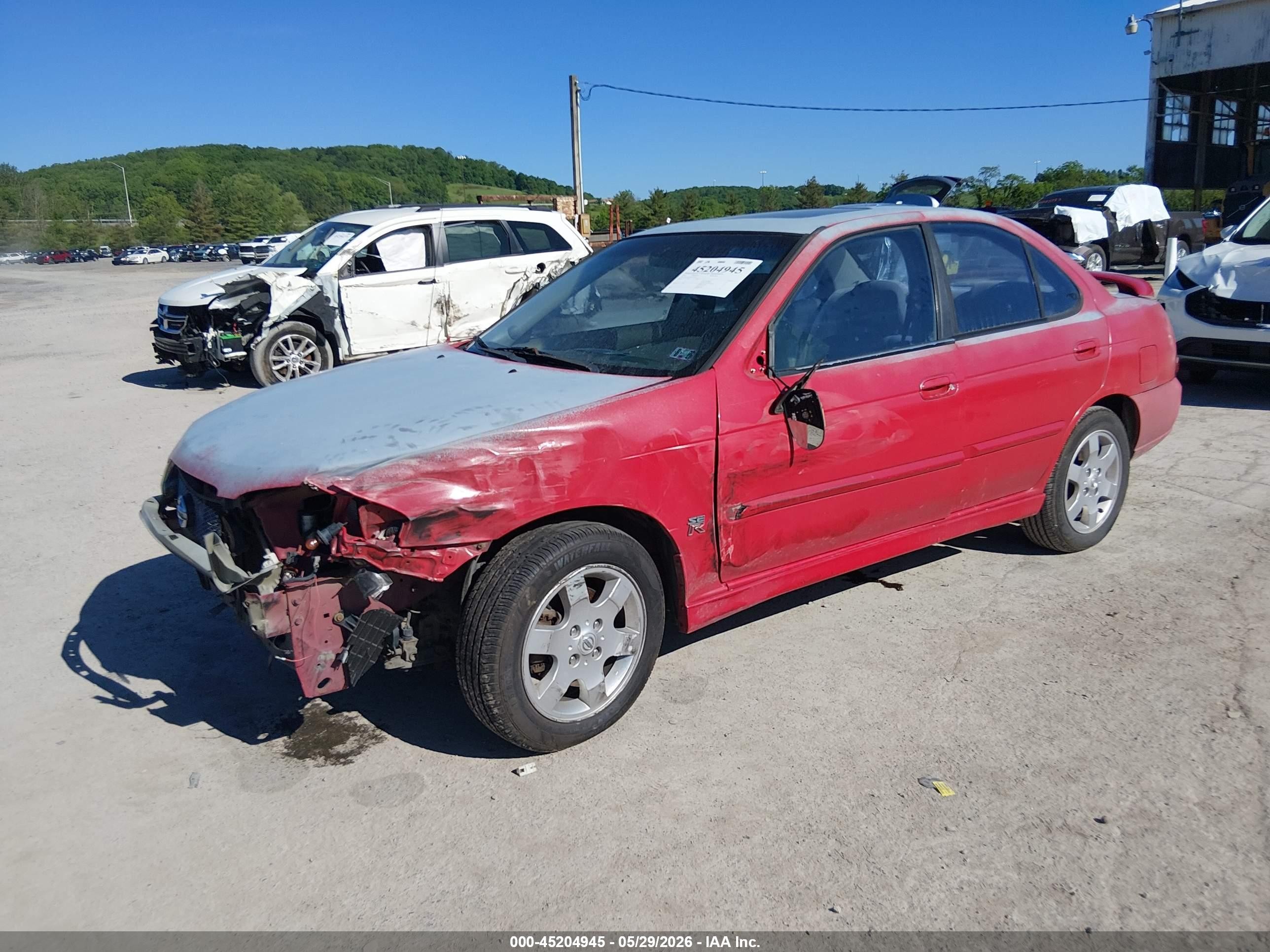 2003 Nissan Sentra Se-r Red vin: 3N1AB51A43L735139