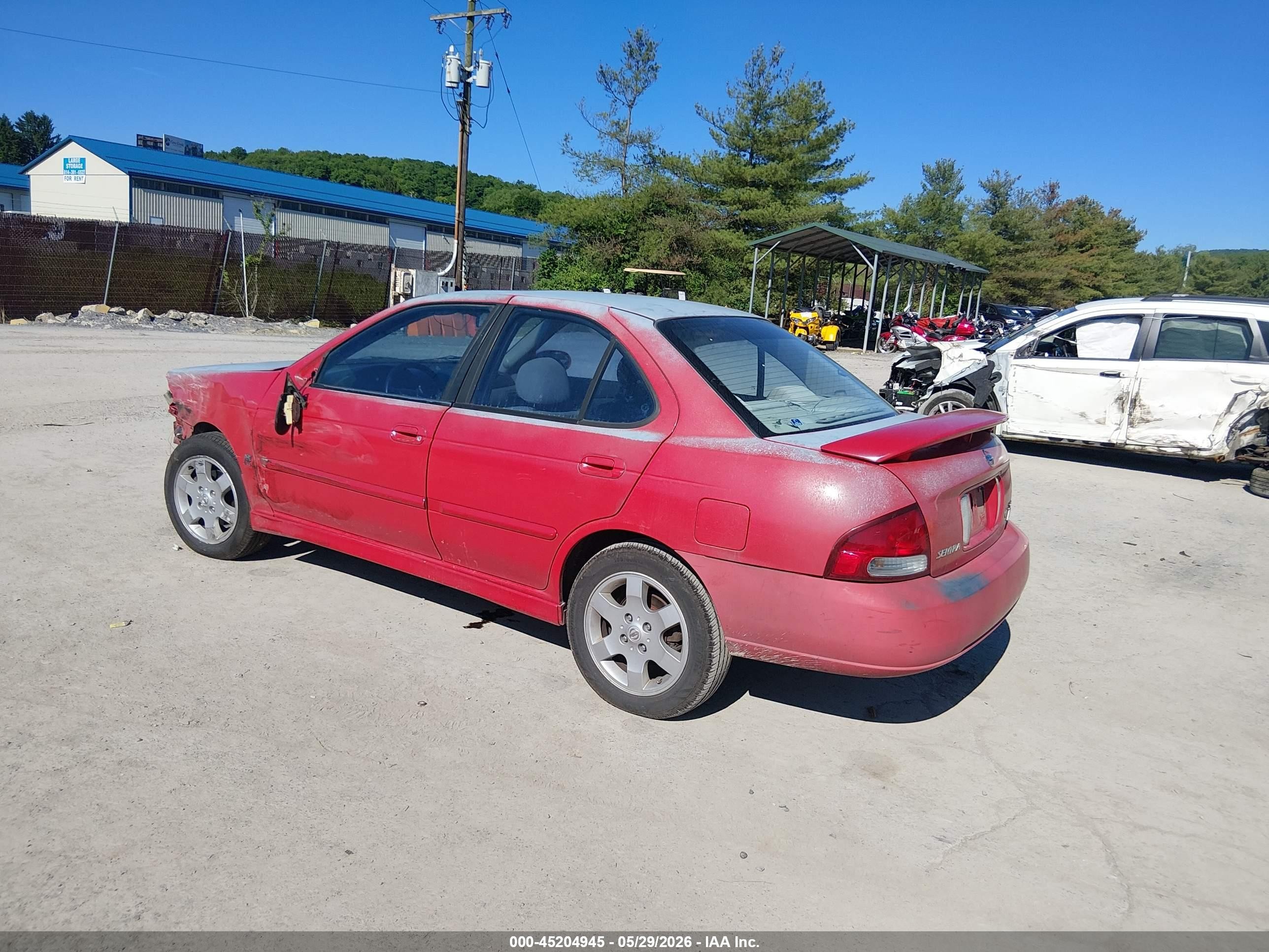 2003 Nissan Sentra Se-r Red vin: 3N1AB51A43L735139