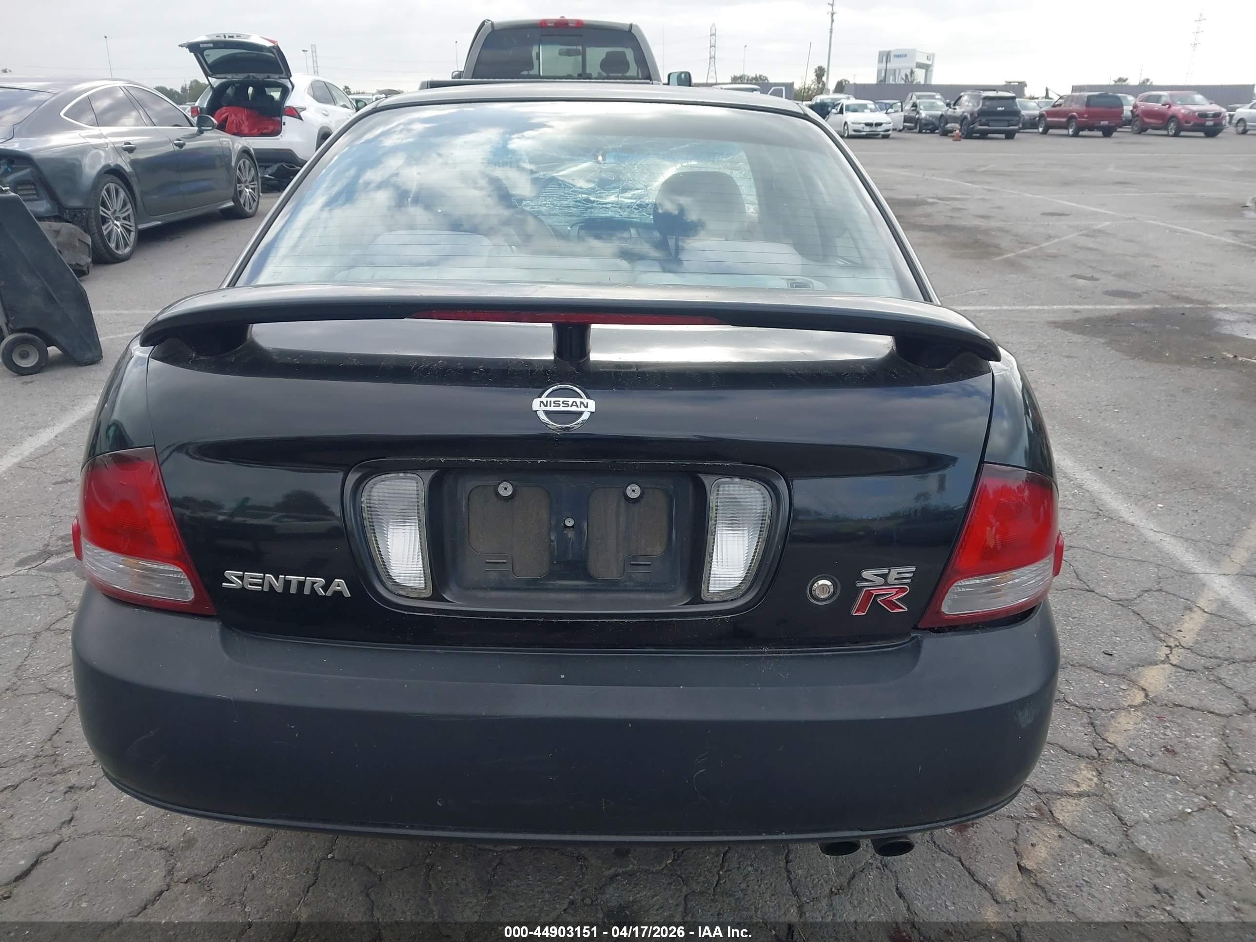 2002 Nissan Sentra Se-r Black vin: 3N1AB51A72L727244