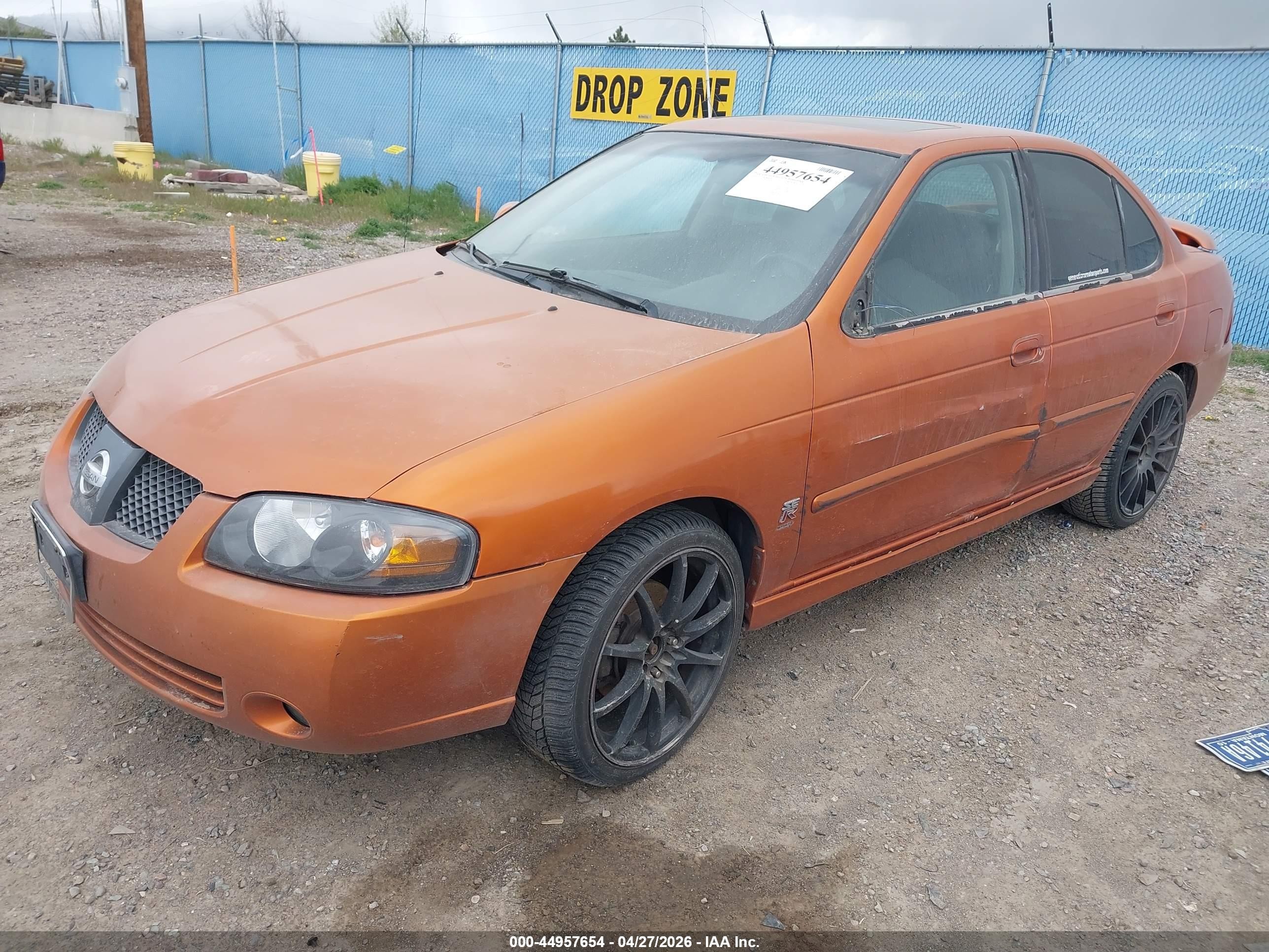 2006 Nissan Sentra Se-r Spec V Orange vin: 3N1AB51A76L511836