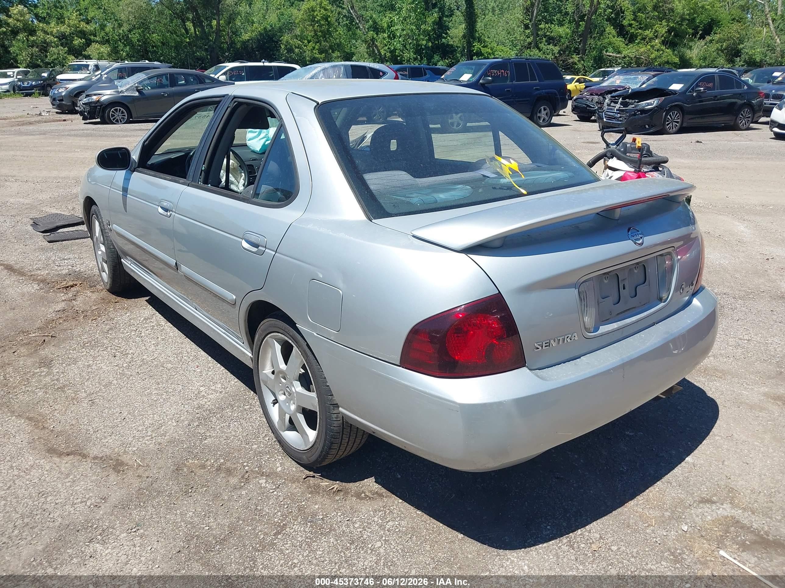 2005 Nissan Sentra Se-r Spec V Silver vin: 3N1AB51D05L522492