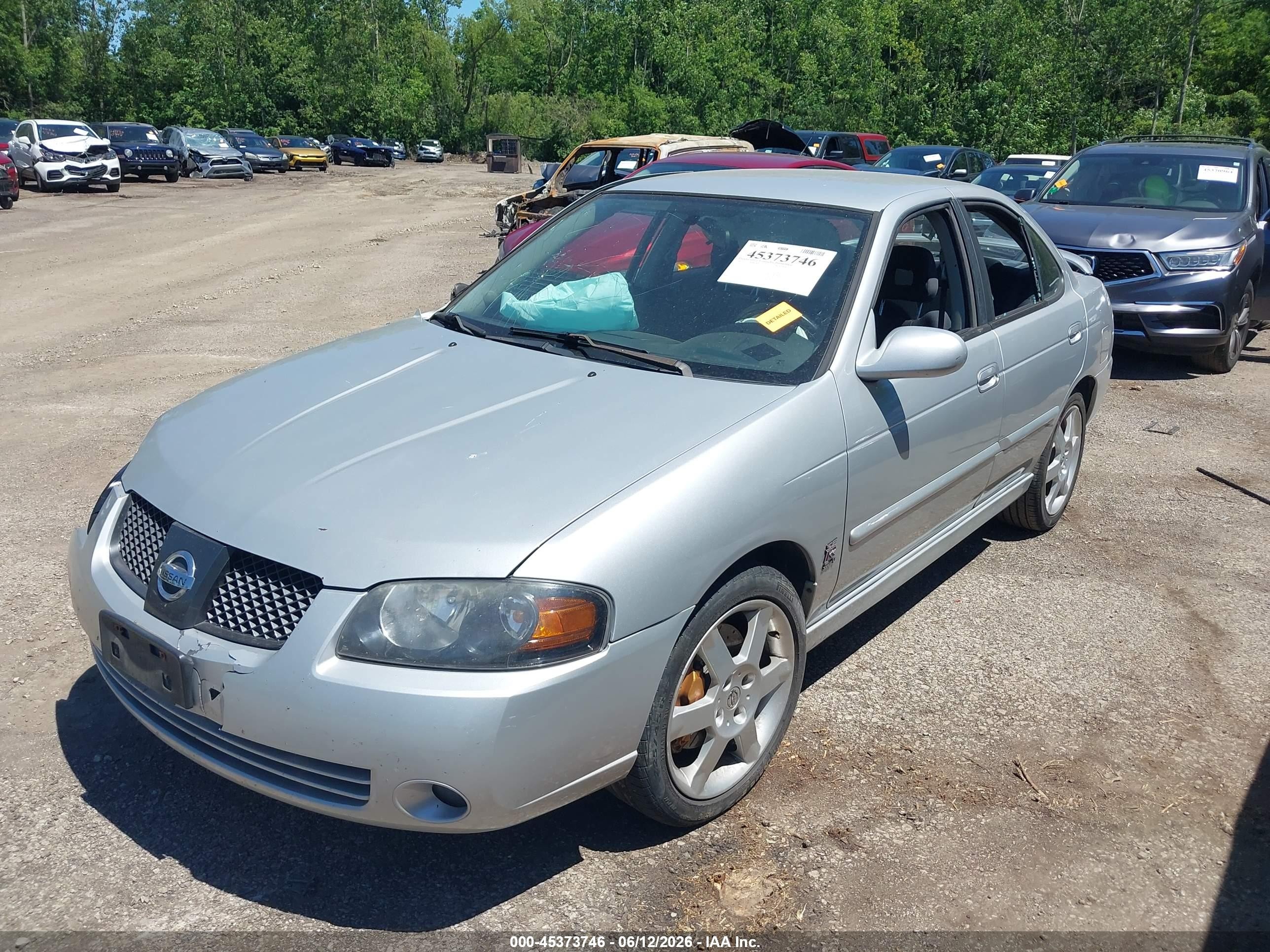 2005 Nissan Sentra Se-r Spec V Silver vin: 3N1AB51D05L522492