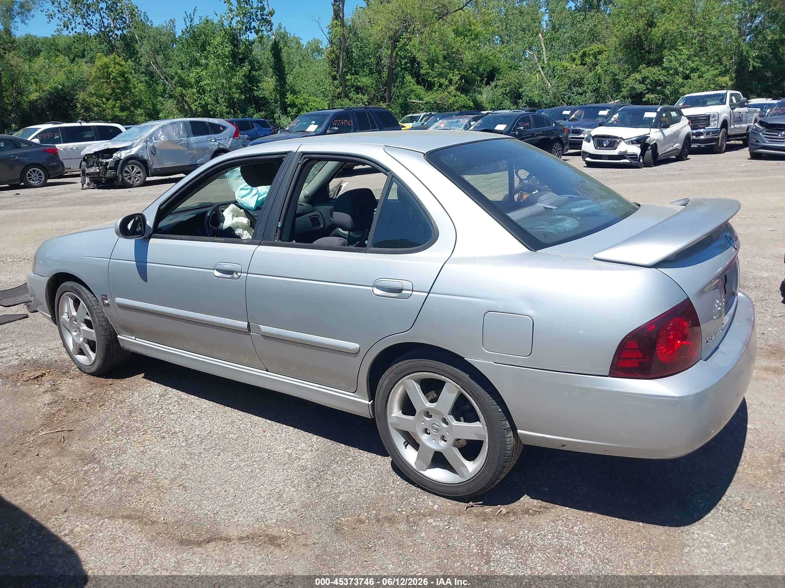 2005 Nissan Sentra Se-r Spec V Silver vin: 3N1AB51D05L522492