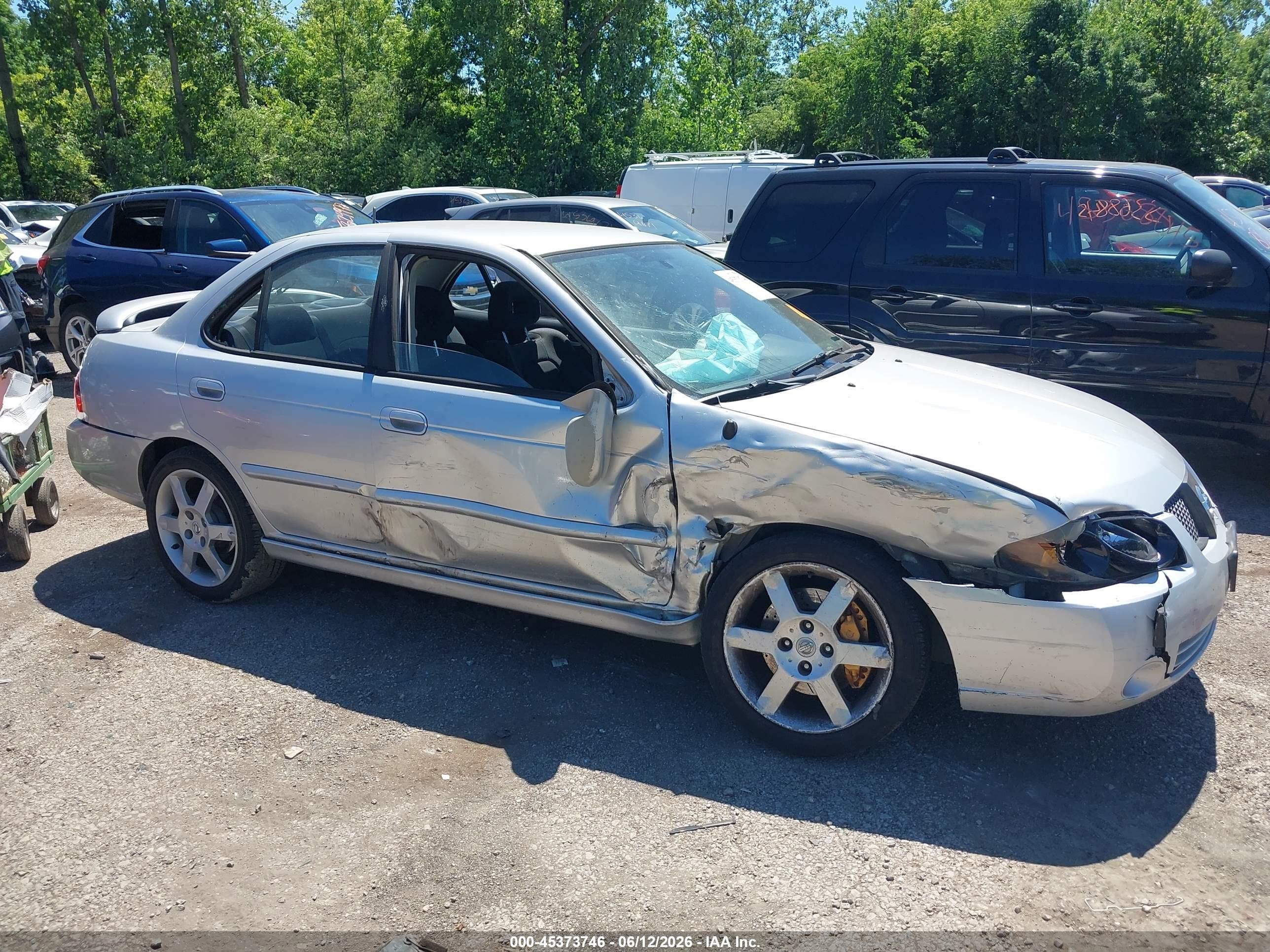 2005 Nissan Sentra Se-r Spec V Silver vin: 3N1AB51D05L522492