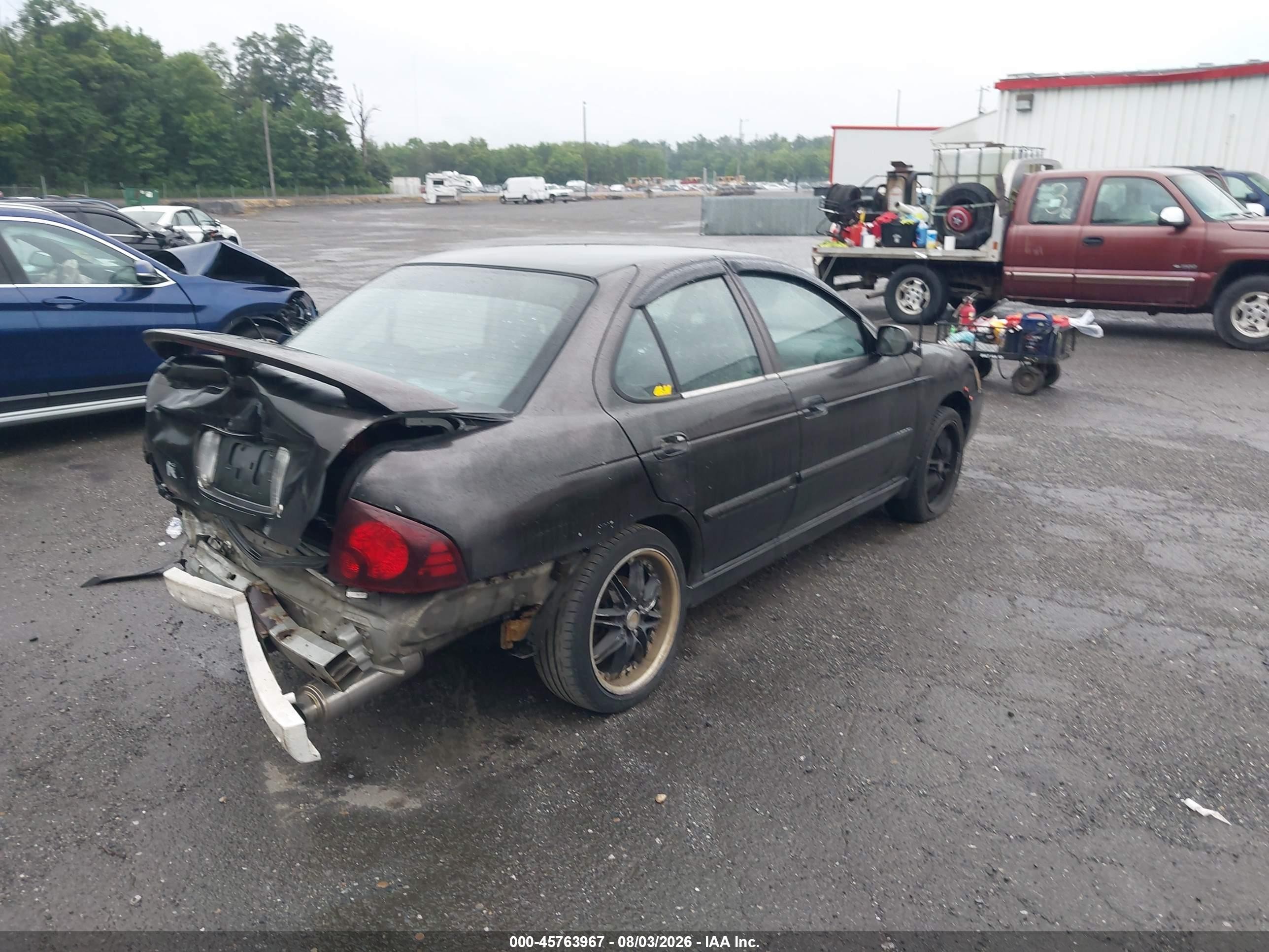 2004 Nissan Sentra Se-r Spec V Black vin: 3N1AB51D14L732713