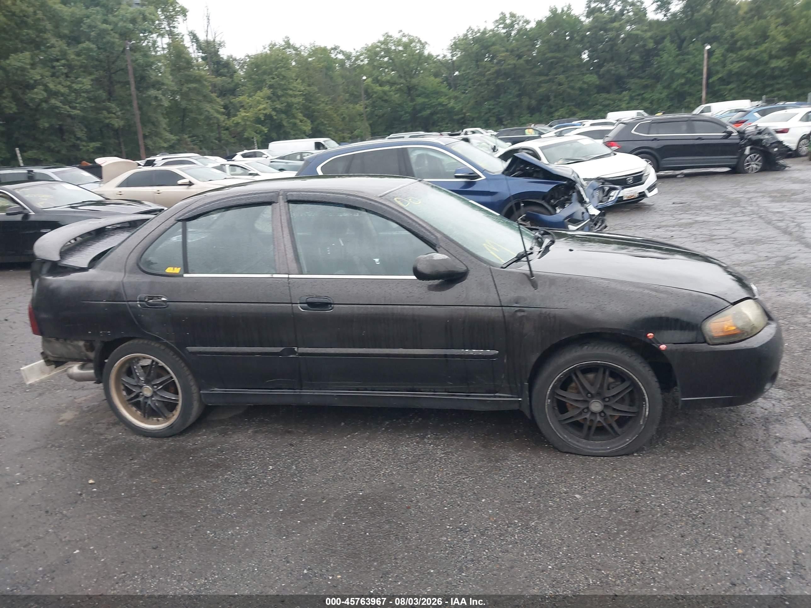2004 Nissan Sentra Se-r Spec V Black vin: 3N1AB51D14L732713