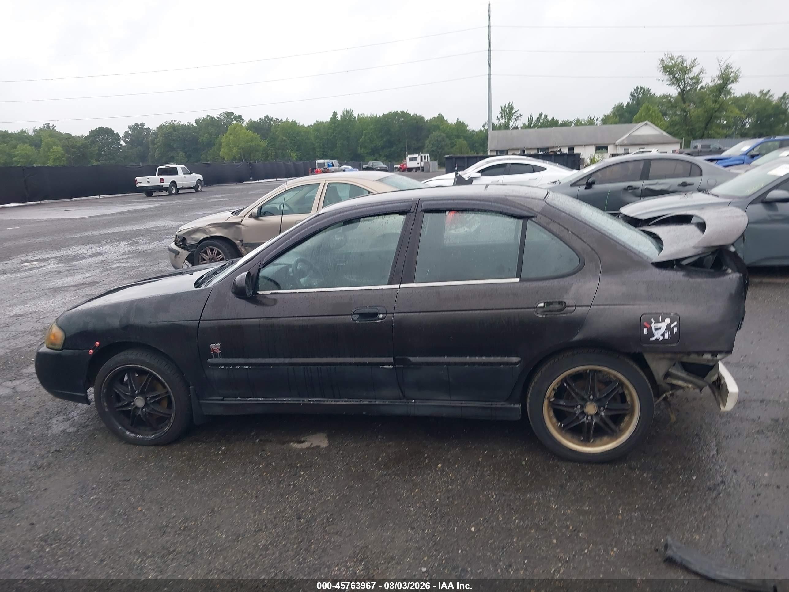 2004 Nissan Sentra Se-r Spec V Black vin: 3N1AB51D14L732713