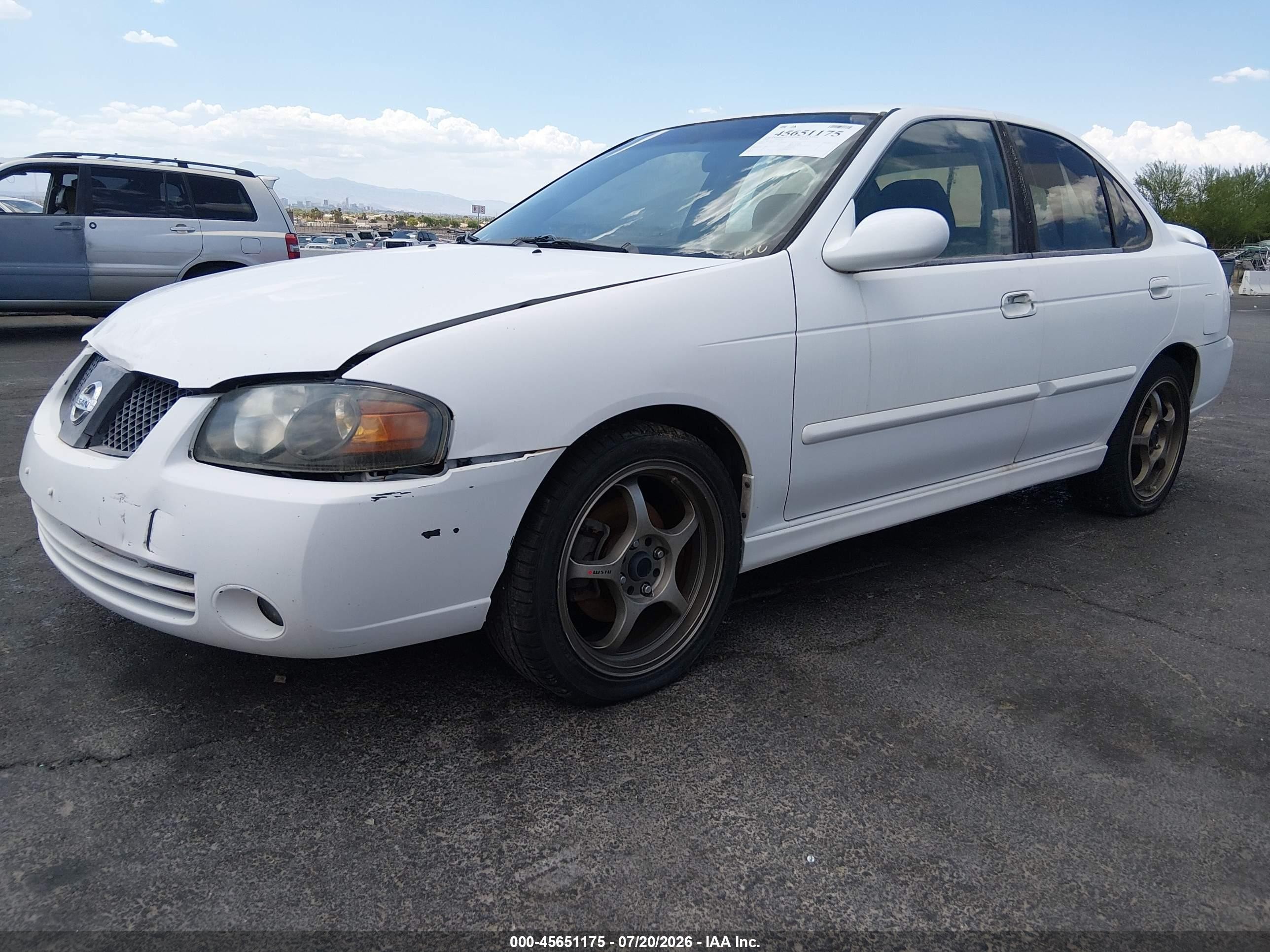 2004 Nissan Sentra Se-r Белый vin: 3N1AB51D24L732977