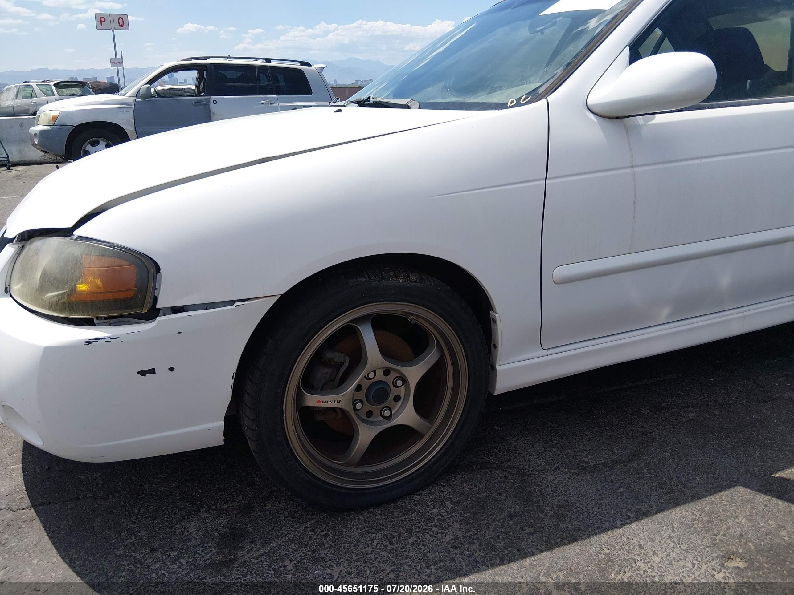 2004 Nissan Sentra Se-r Белый vin: 3N1AB51D24L732977