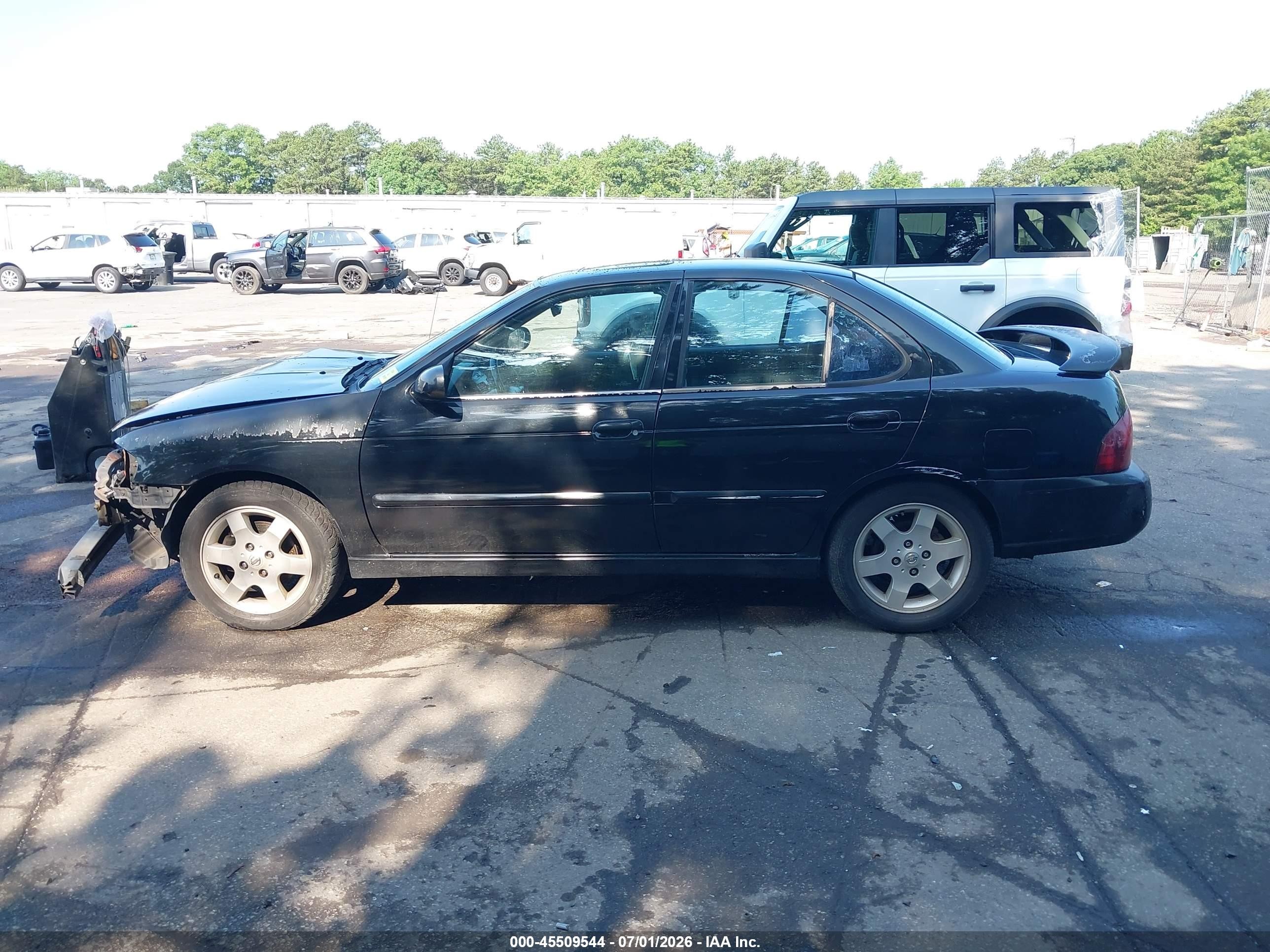 2005 Nissan Sentra Se-r Black vin: 3N1AB51D65L480586