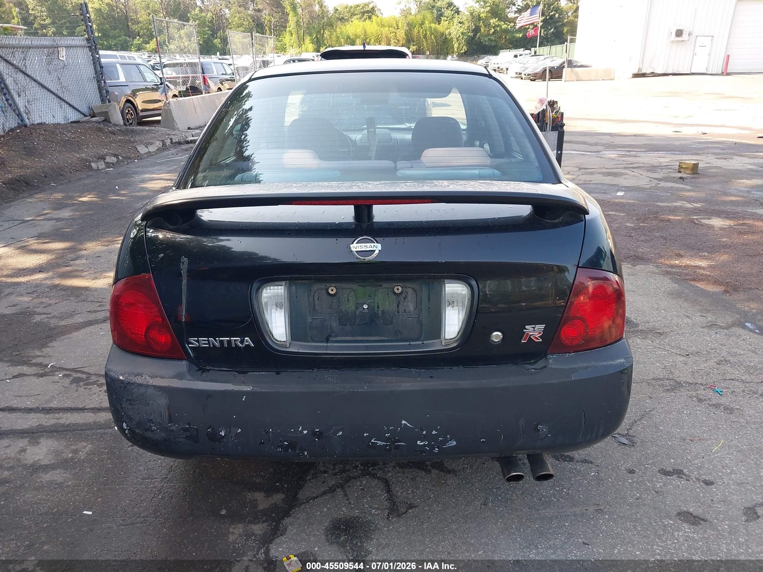 2005 Nissan Sentra Se-r Black vin: 3N1AB51D65L480586
