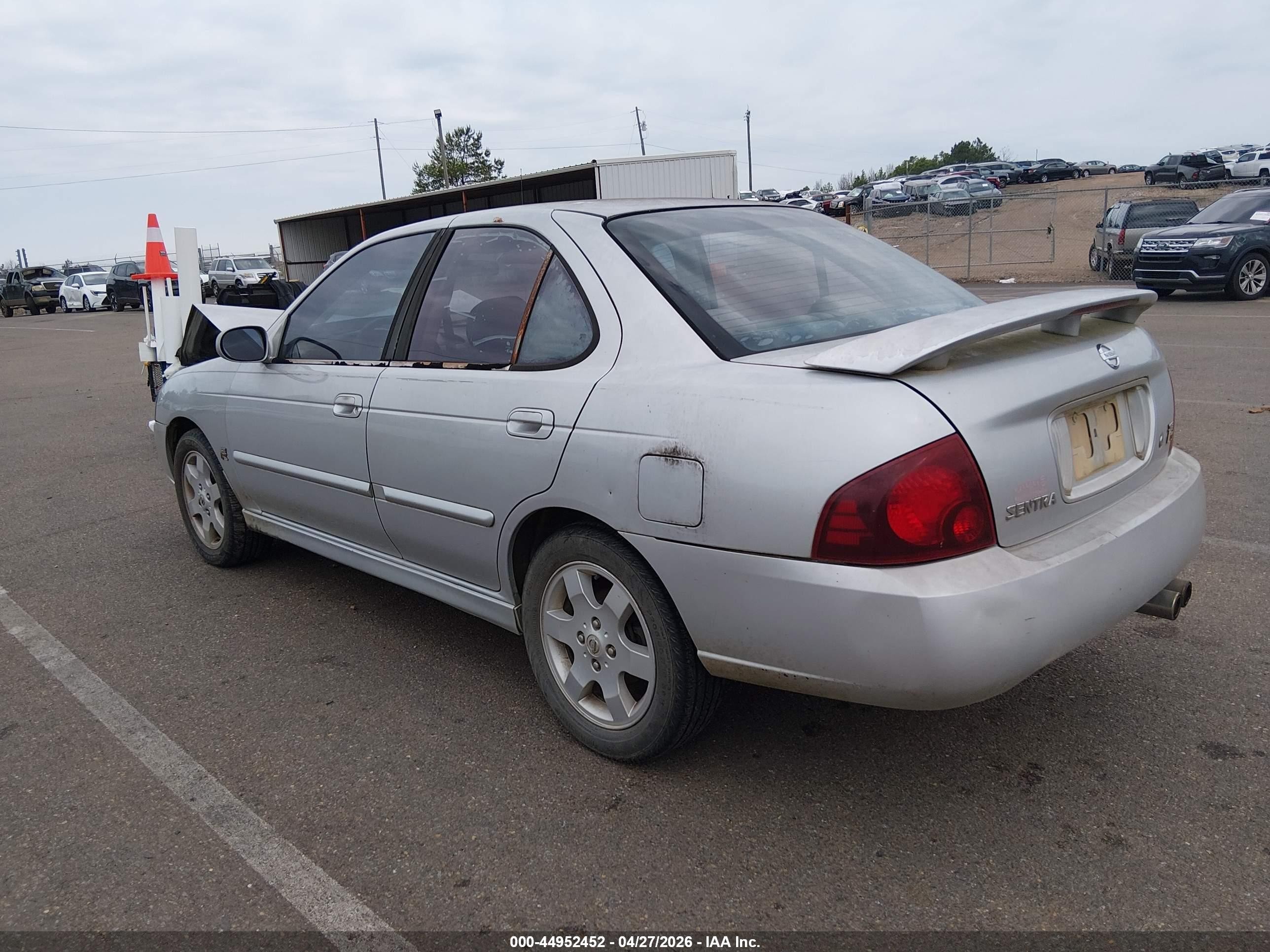 2006 Nissan Sentra Se-r Silver vin: 3N1AB51D76L555913