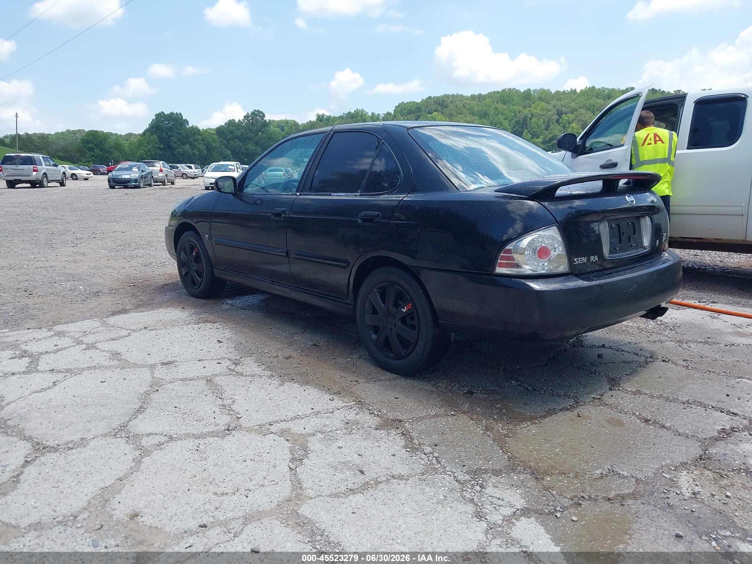 2004 Nissan Sentra Se-r Черный vin: 3N1AB51D94L728599