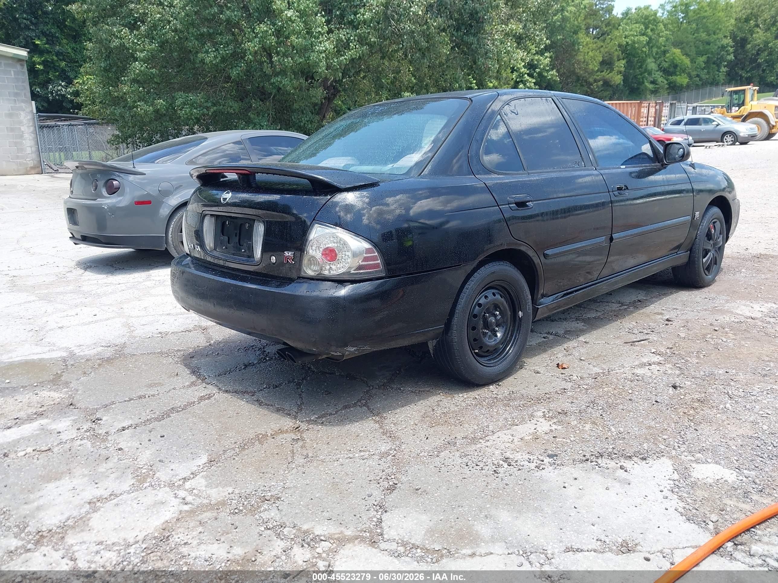 2004 Nissan Sentra Se-r Черный vin: 3N1AB51D94L728599