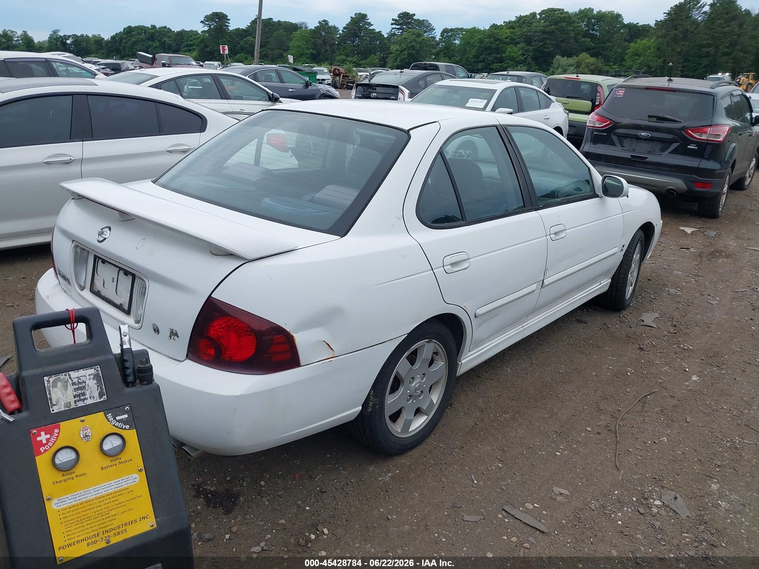 2004 Nissan Sentra Se-r White vin: 3N1AB51DX4L734167