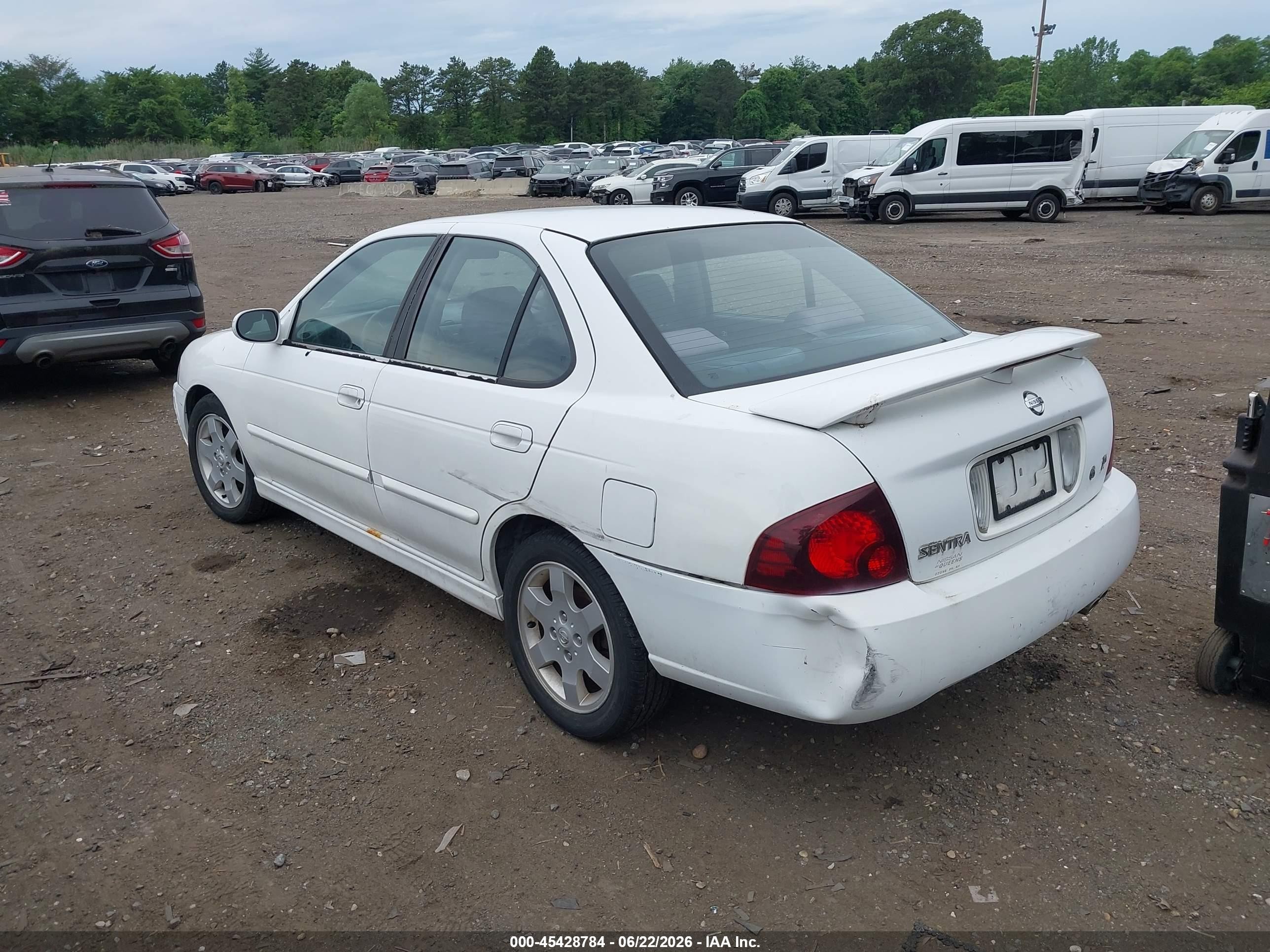2004 Nissan Sentra Se-r White vin: 3N1AB51DX4L734167