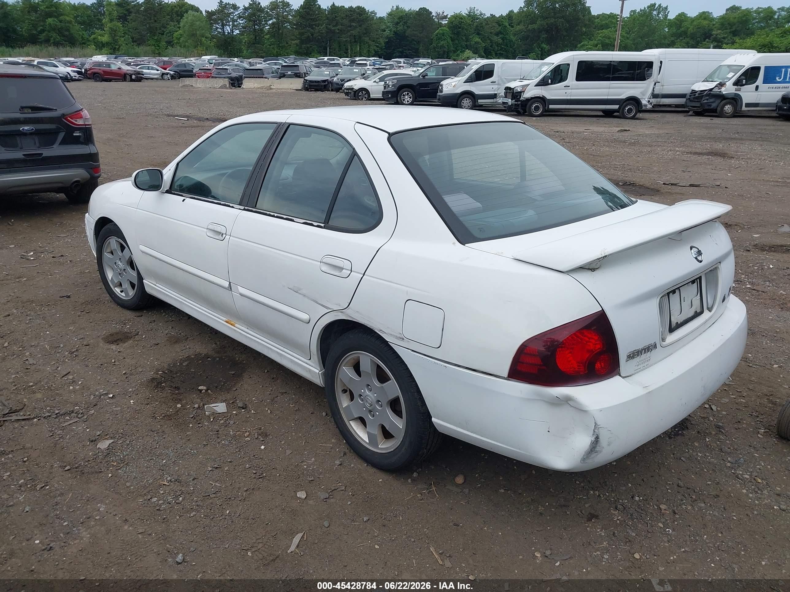 2004 Nissan Sentra Se-r White vin: 3N1AB51DX4L734167