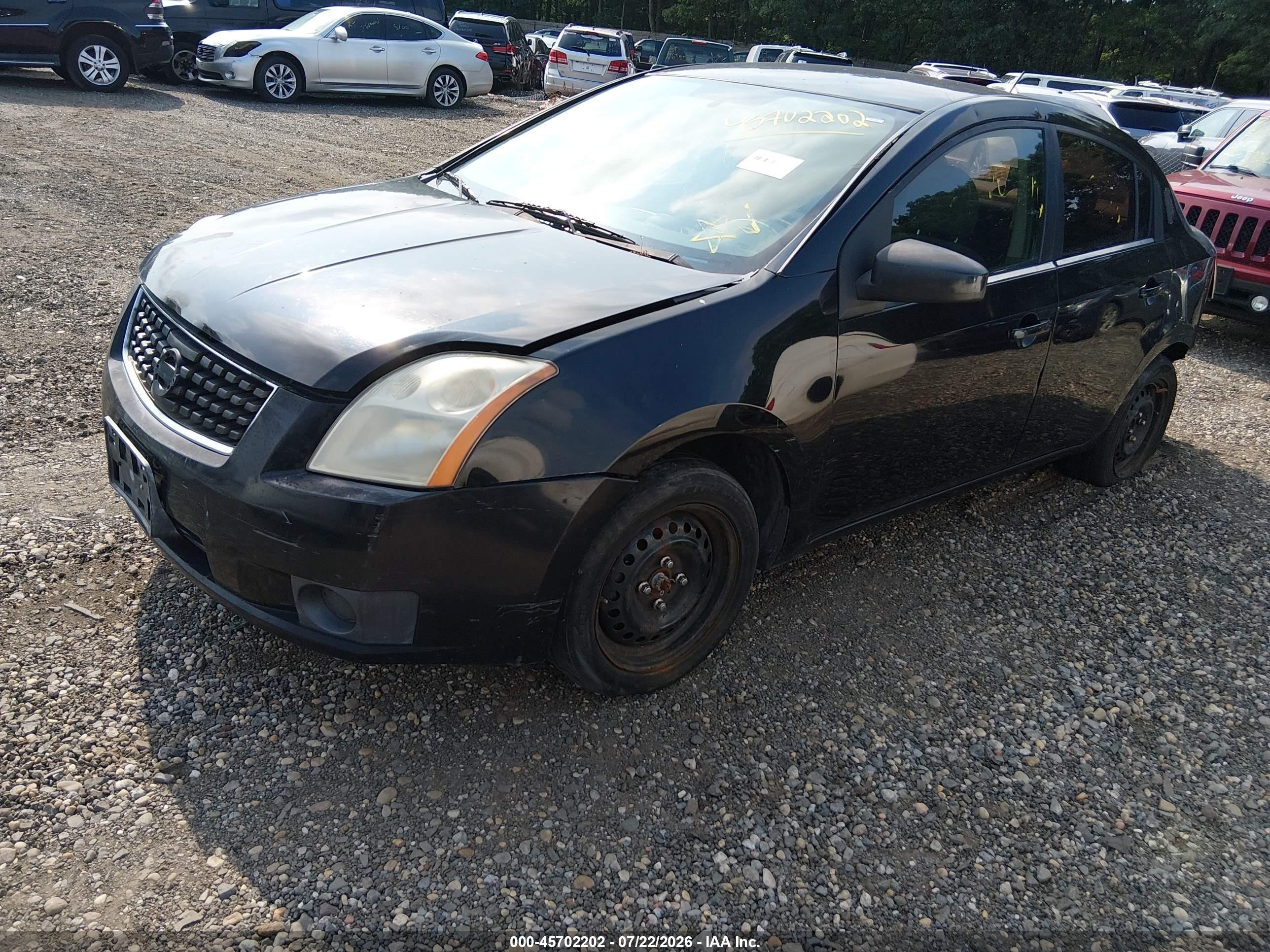 2007 Nissan Sentra 2.0s Black vin: 3N1AB61E07L644352