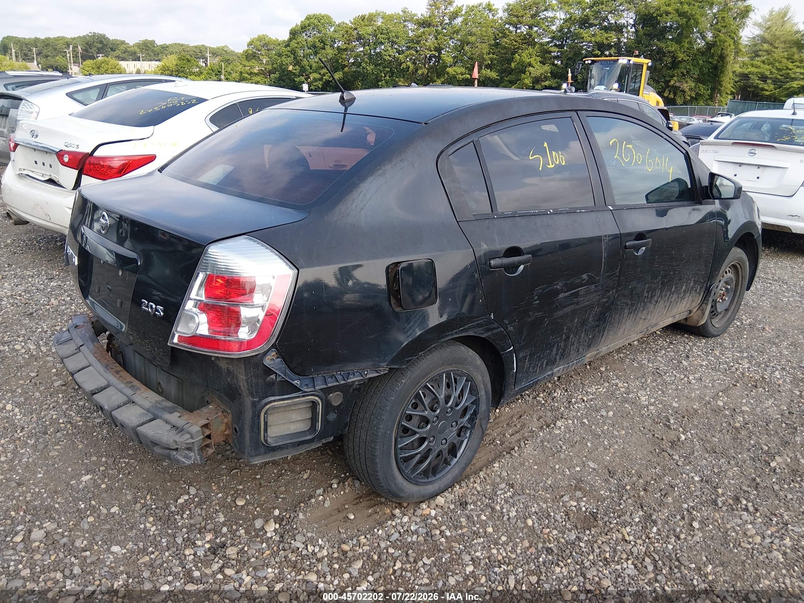 2007 Nissan Sentra 2.0s Black vin: 3N1AB61E07L644352