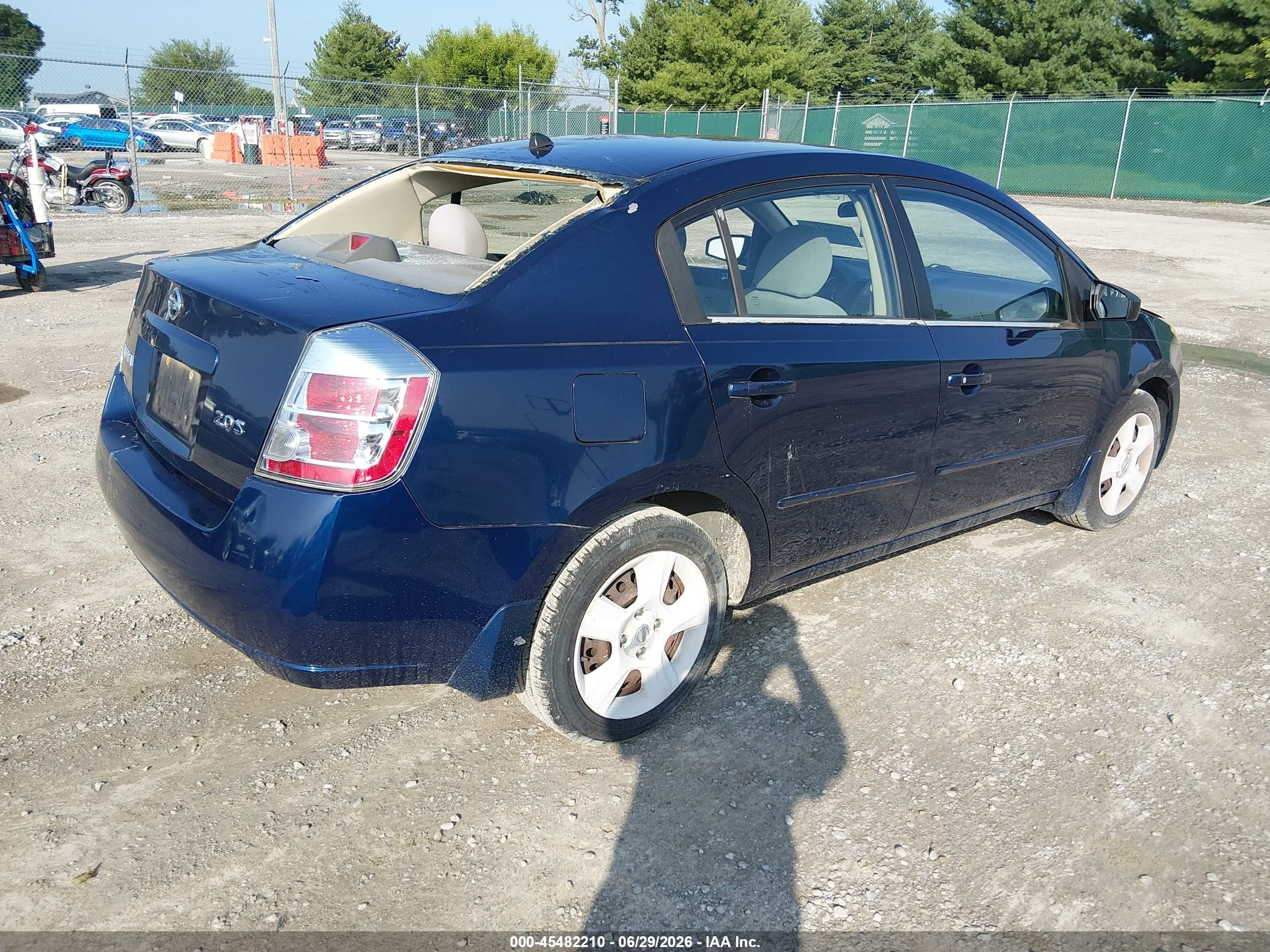 2007 Nissan Sentra 2.0s Blue vin: 3N1AB61E07L653620
