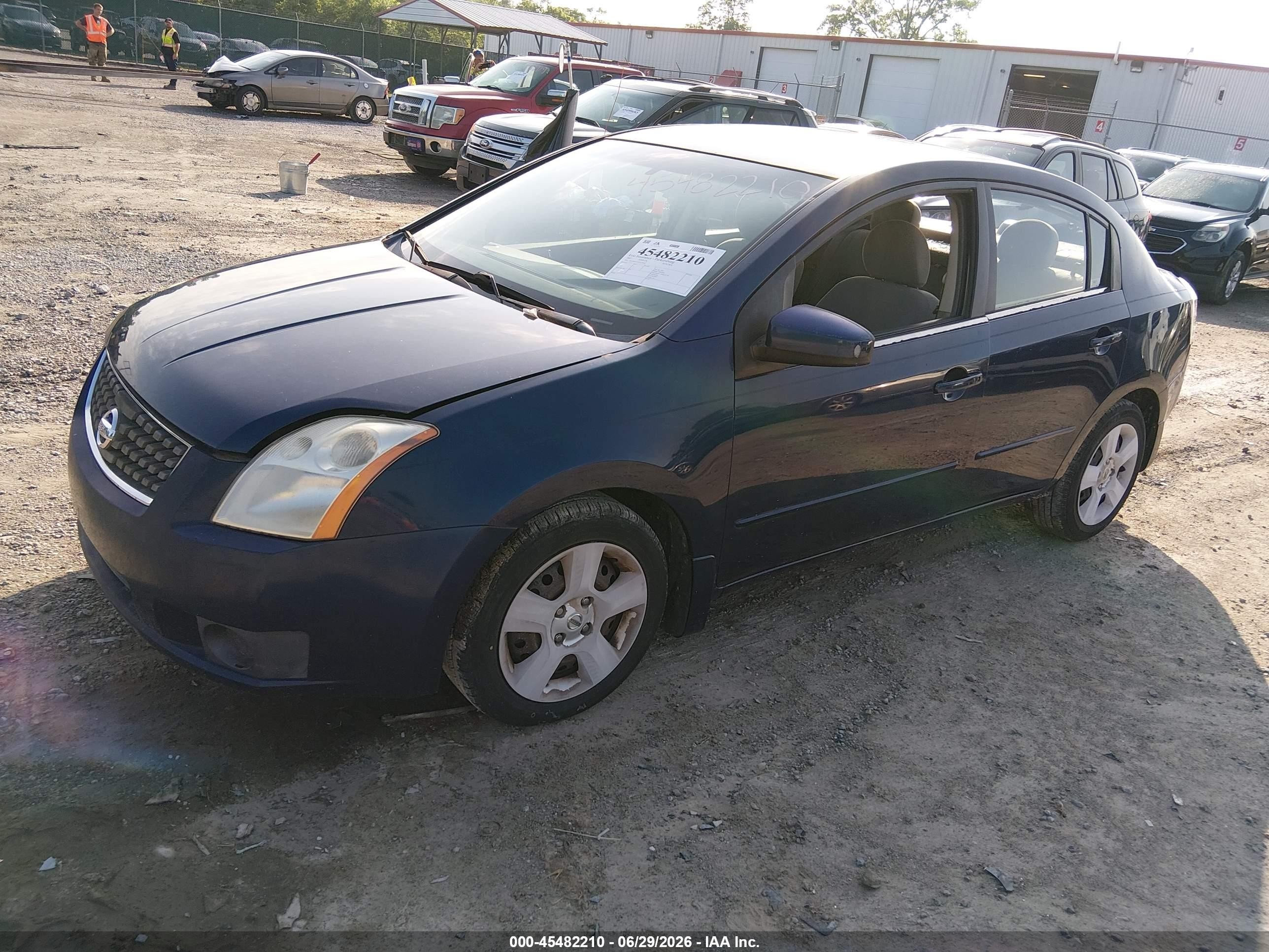 2007 Nissan Sentra 2.0s Blue vin: 3N1AB61E07L653620