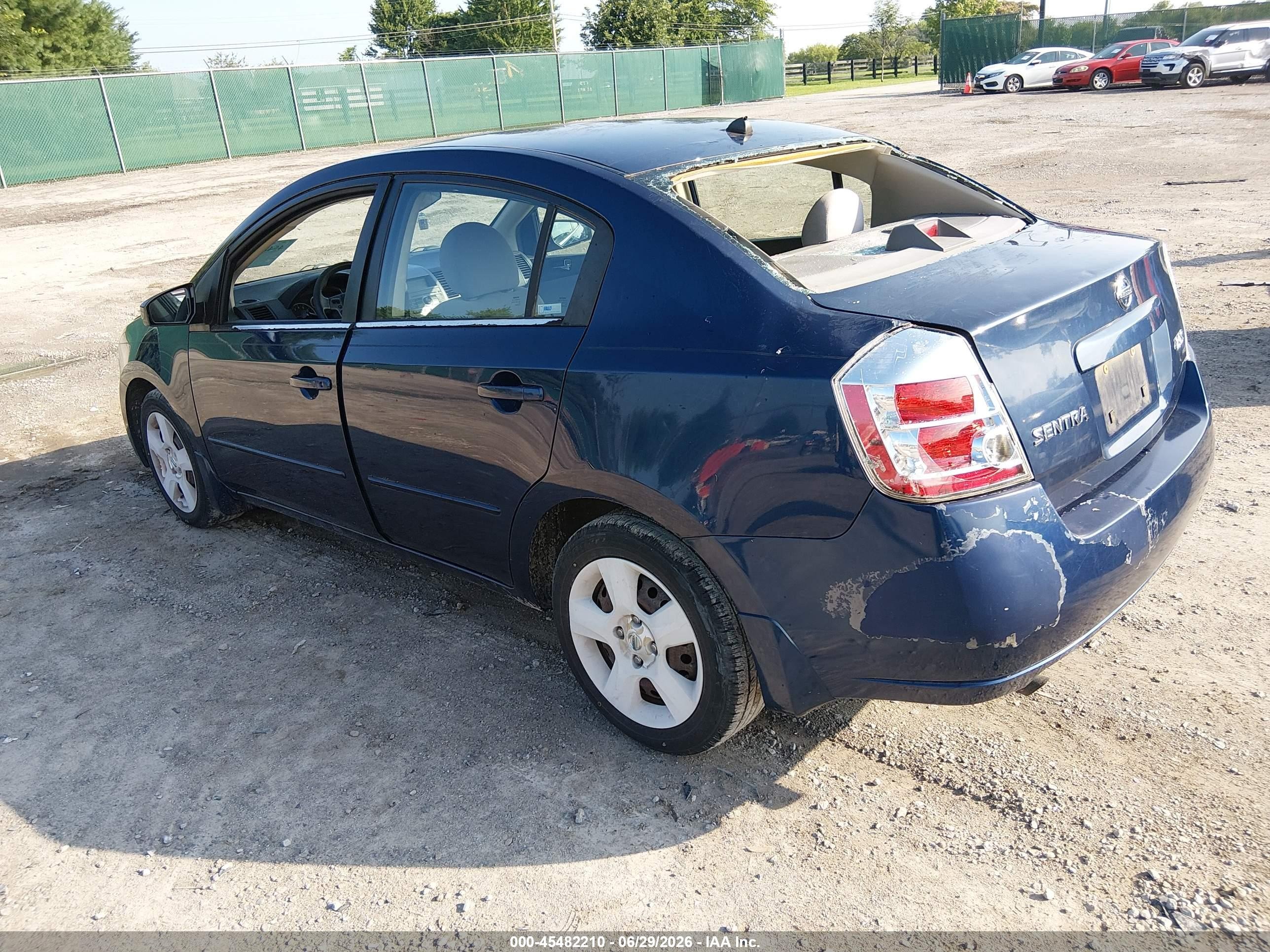 2007 Nissan Sentra 2.0s Blue vin: 3N1AB61E07L653620