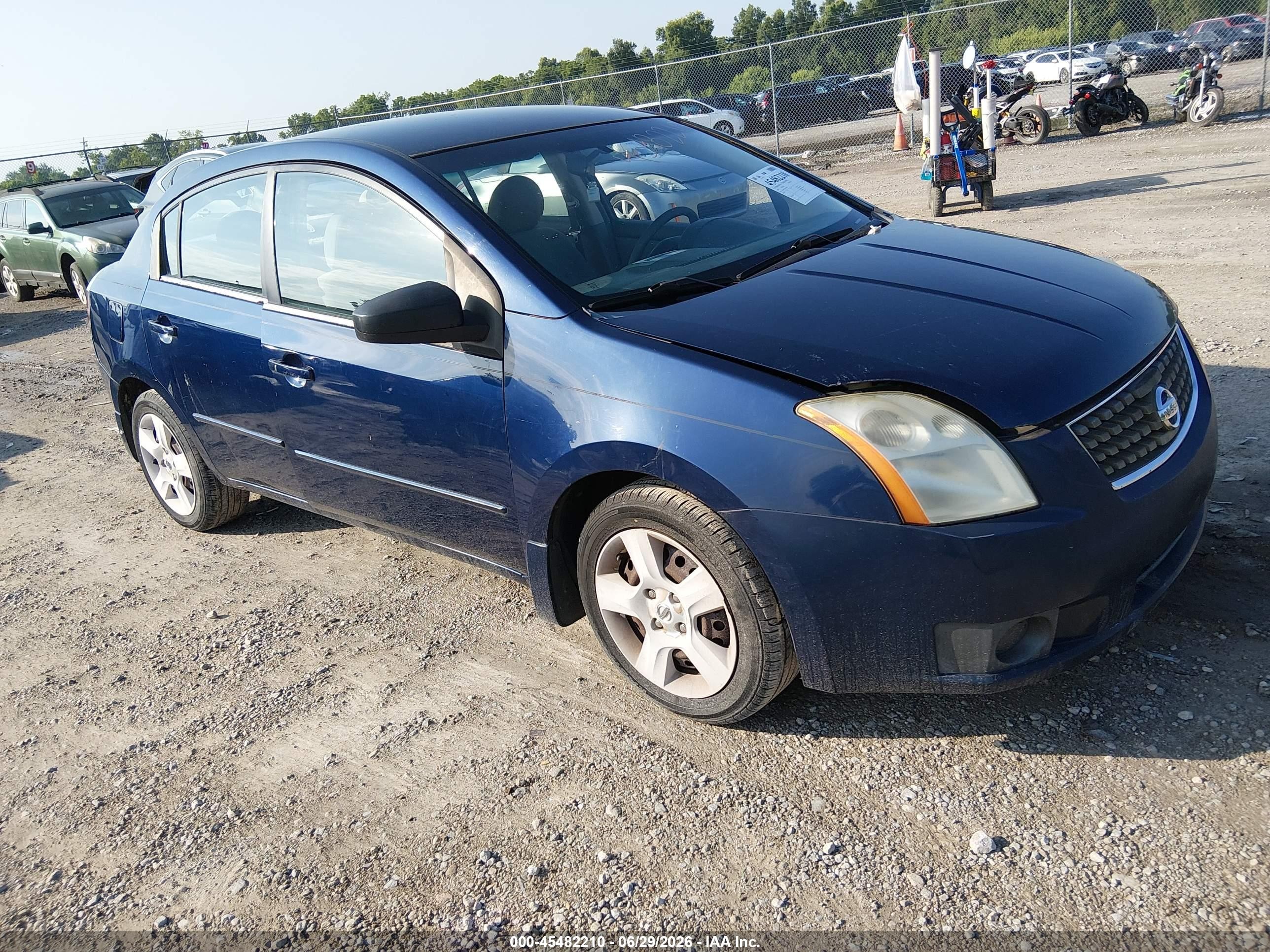 2007 Nissan Sentra 2.0s Blue vin: 3N1AB61E07L653620