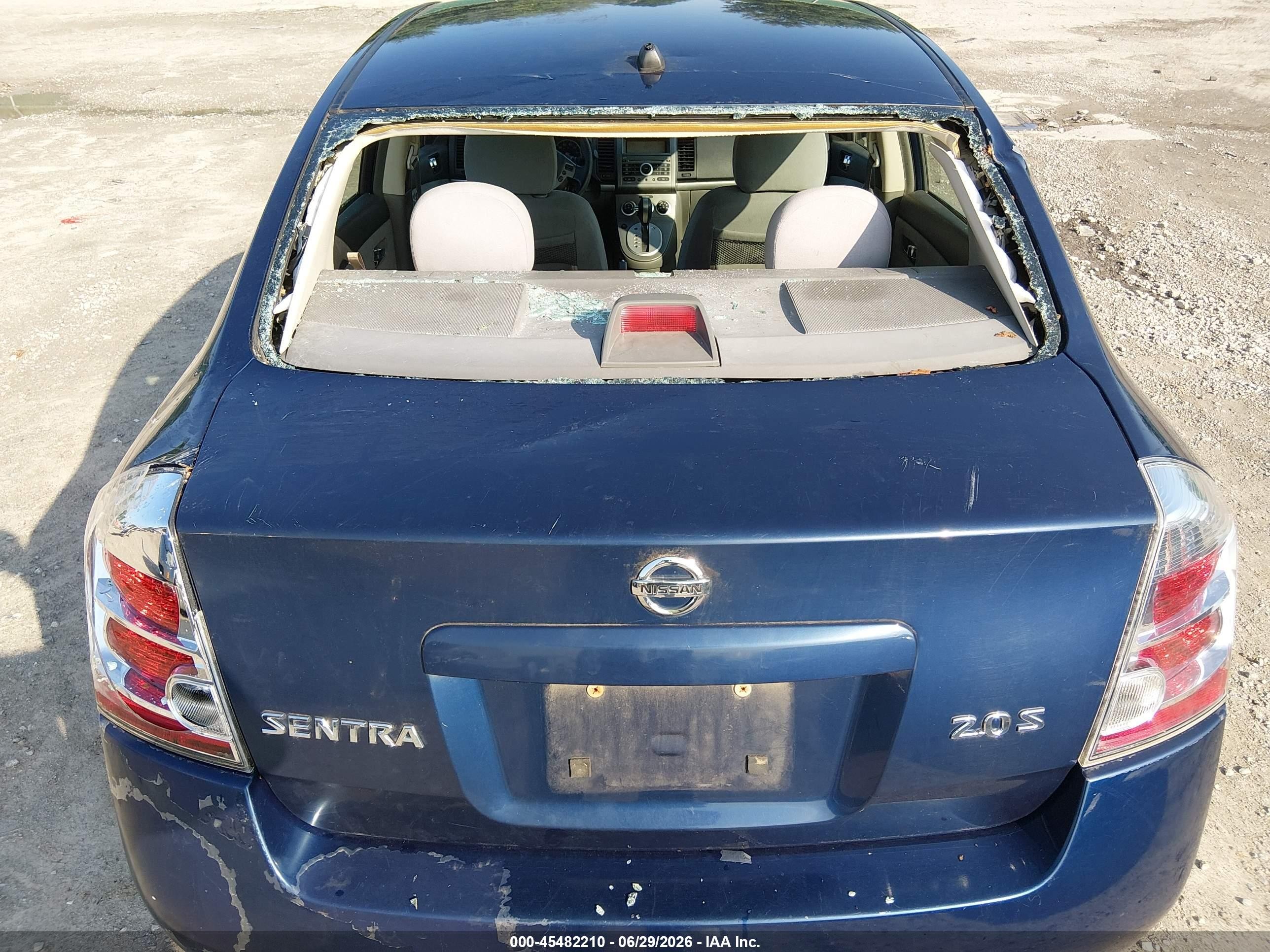 2007 Nissan Sentra 2.0s Blue vin: 3N1AB61E07L653620