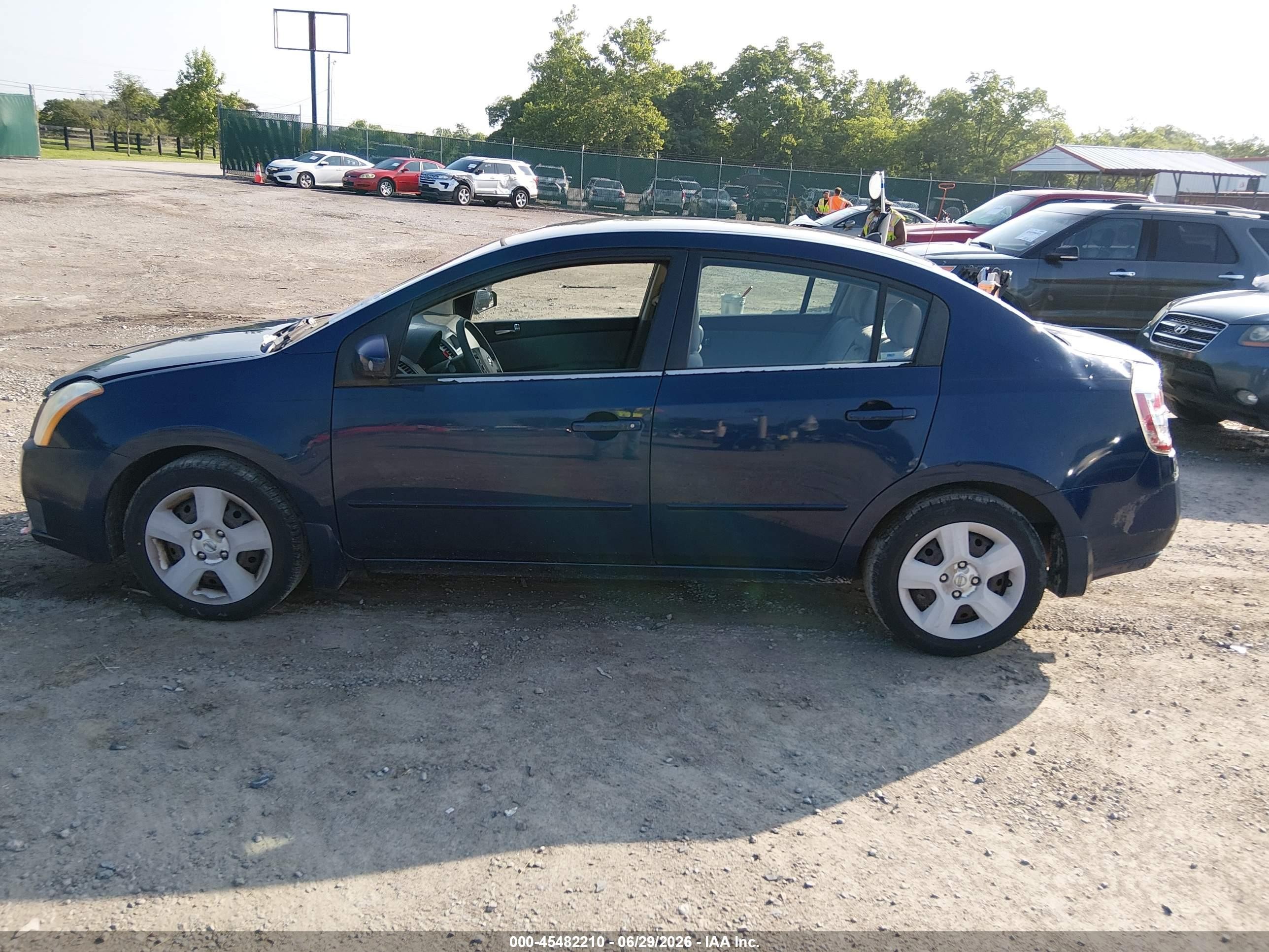 2007 Nissan Sentra 2.0s Blue vin: 3N1AB61E07L653620