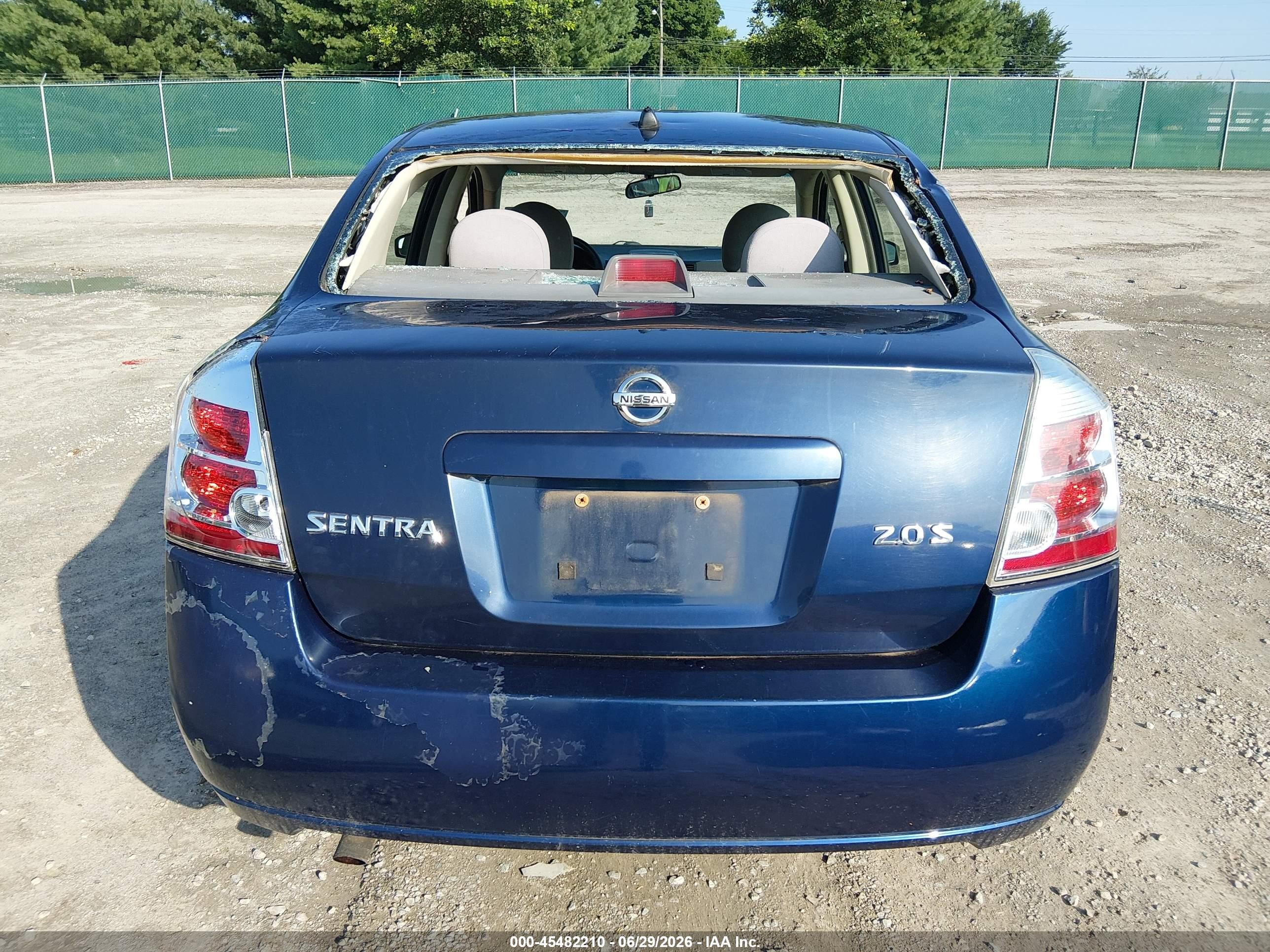 2007 Nissan Sentra 2.0s Blue vin: 3N1AB61E07L653620